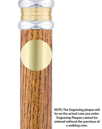 Custom Engraving on Brass Circle: Make Your Cane Unique
