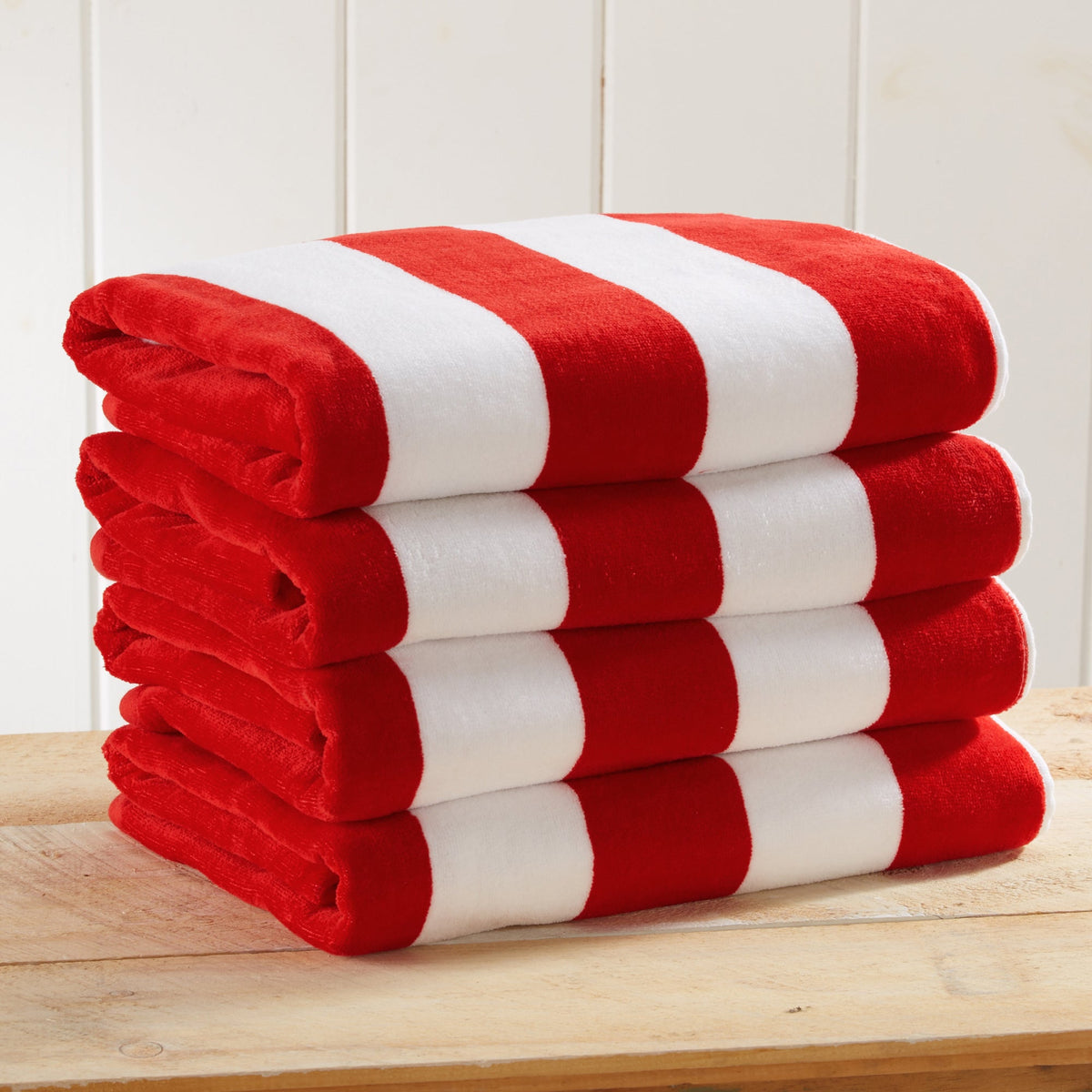 Cotton Velour Cabana Stripe Beach Towel - Novia Collection