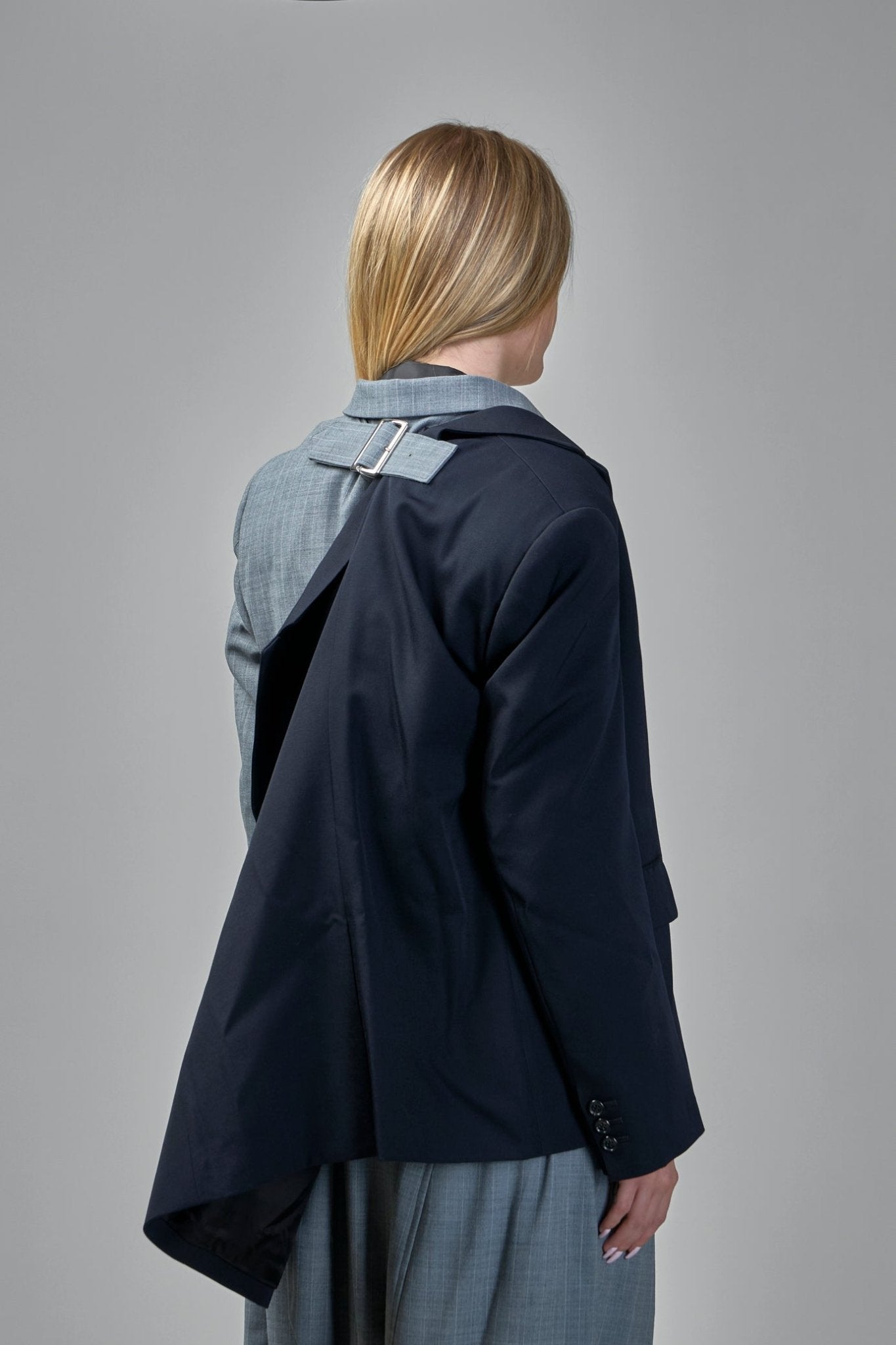 Asymmetric Two-Tone Blazer