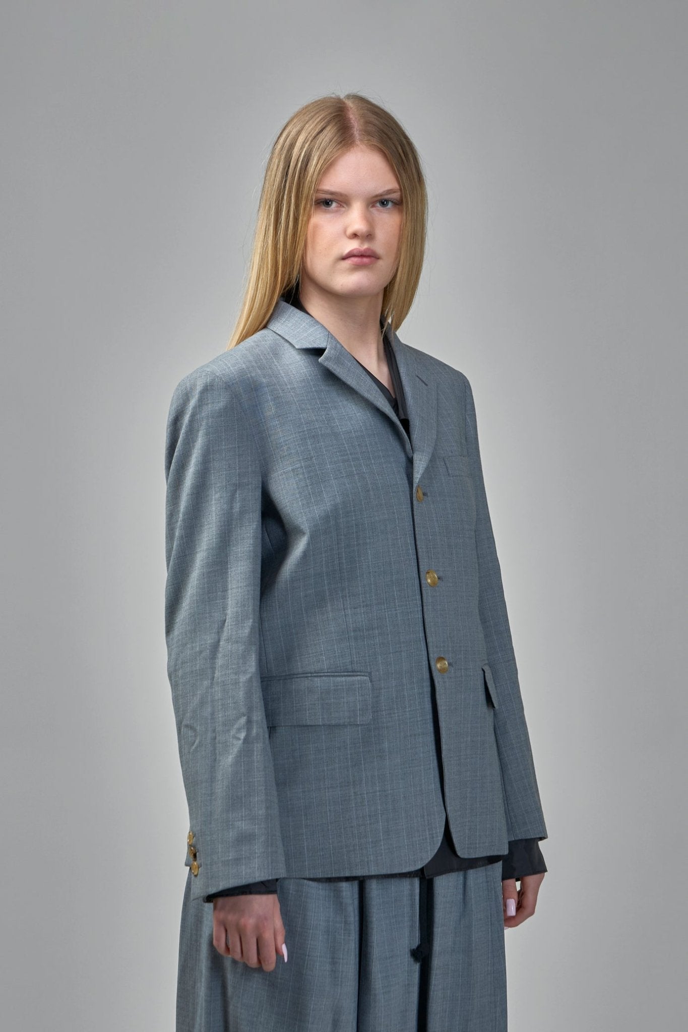 Asymmetric Two-Tone Blazer