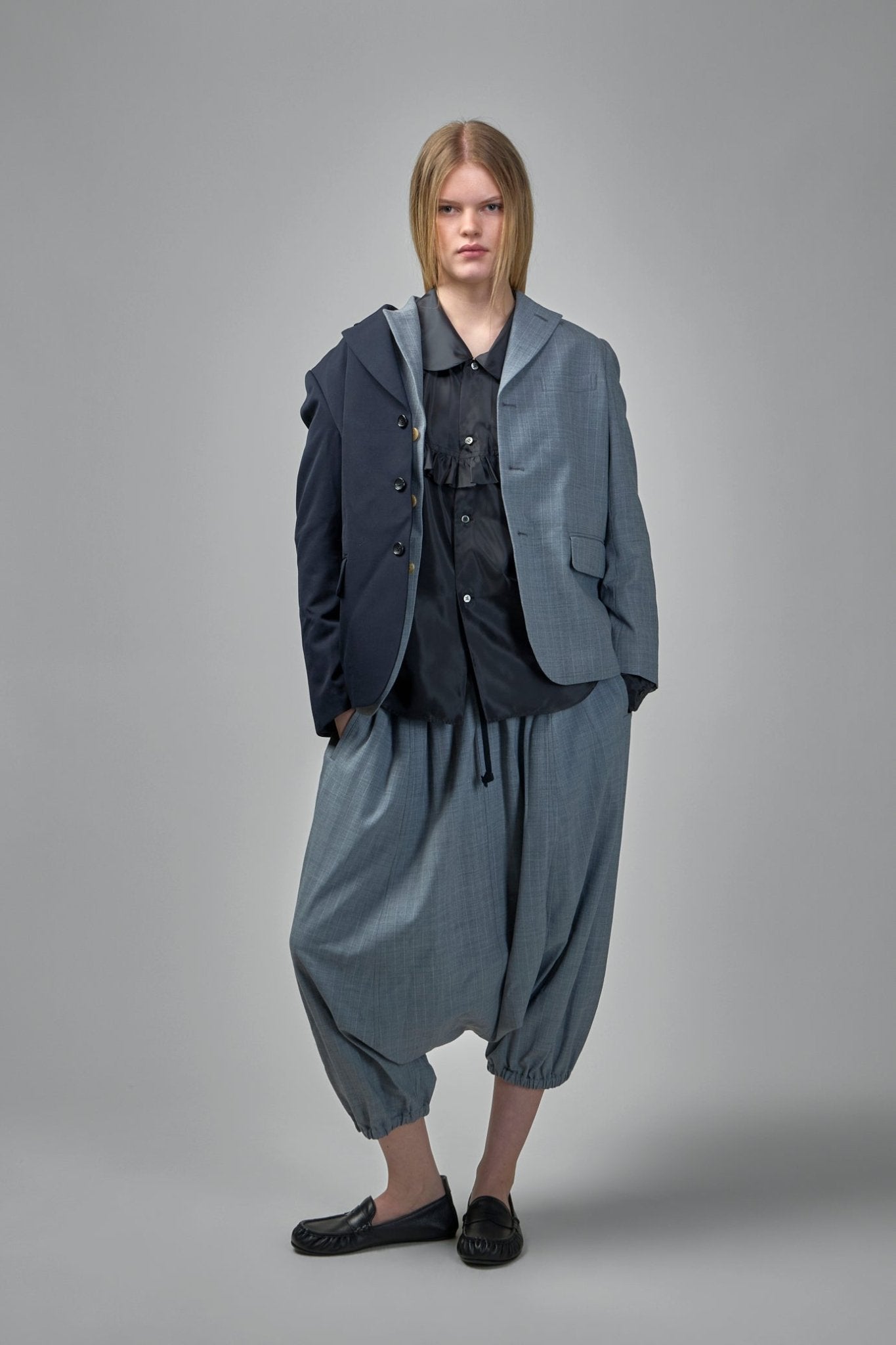 Asymmetric Two-Tone Blazer