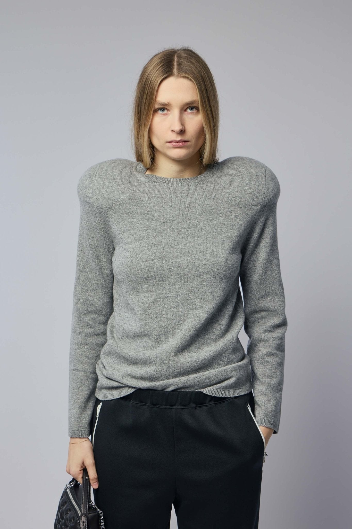 Padded Shoulder Sweater