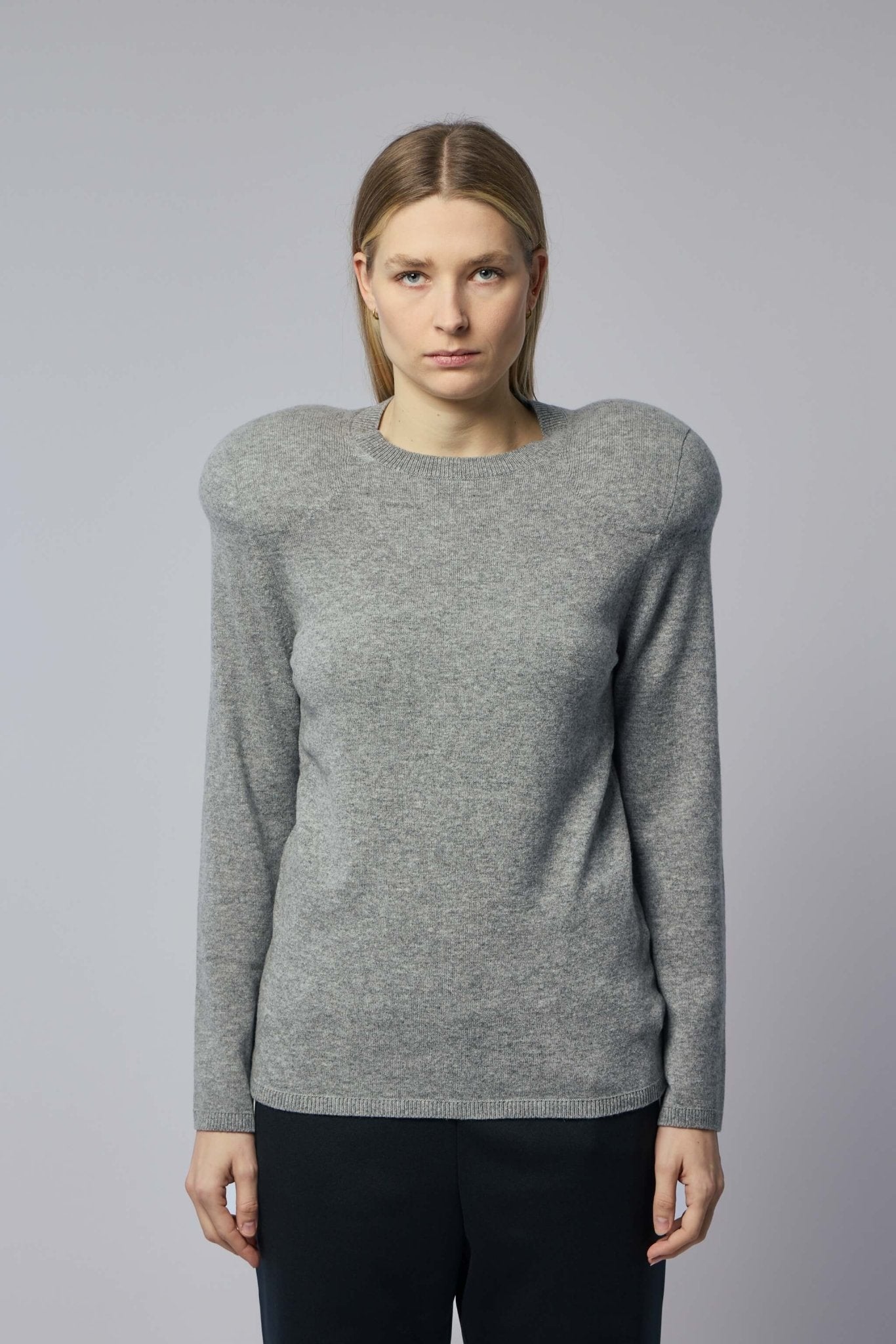 Padded Shoulder Sweater