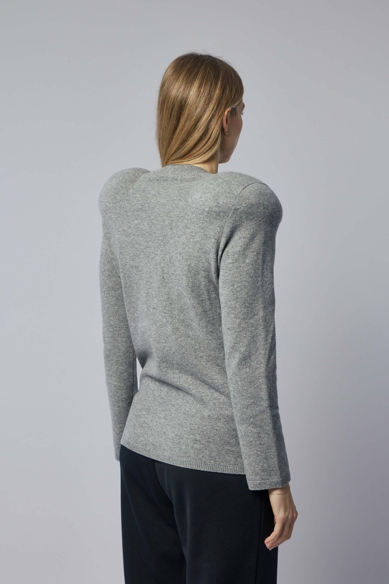 Padded Shoulder Sweater