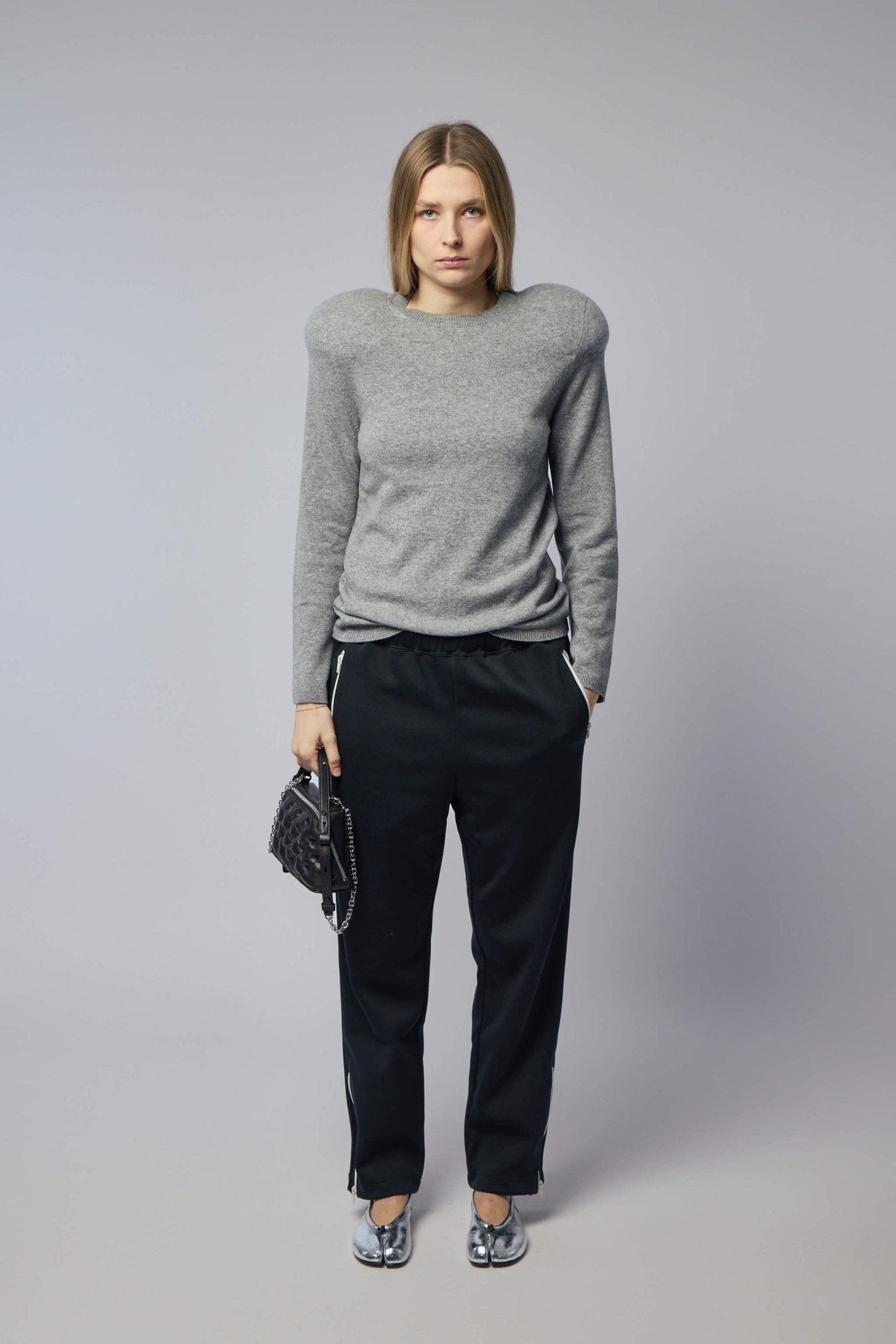 Padded Shoulder Sweater