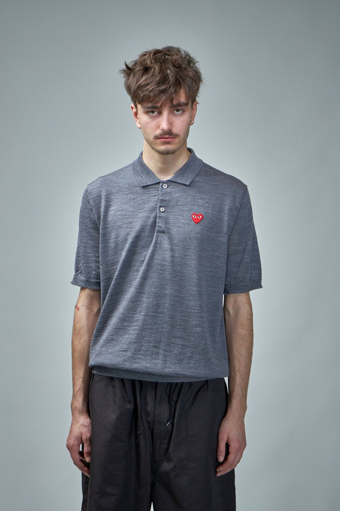 Unisex Polo Neck Short Sleeve Knit