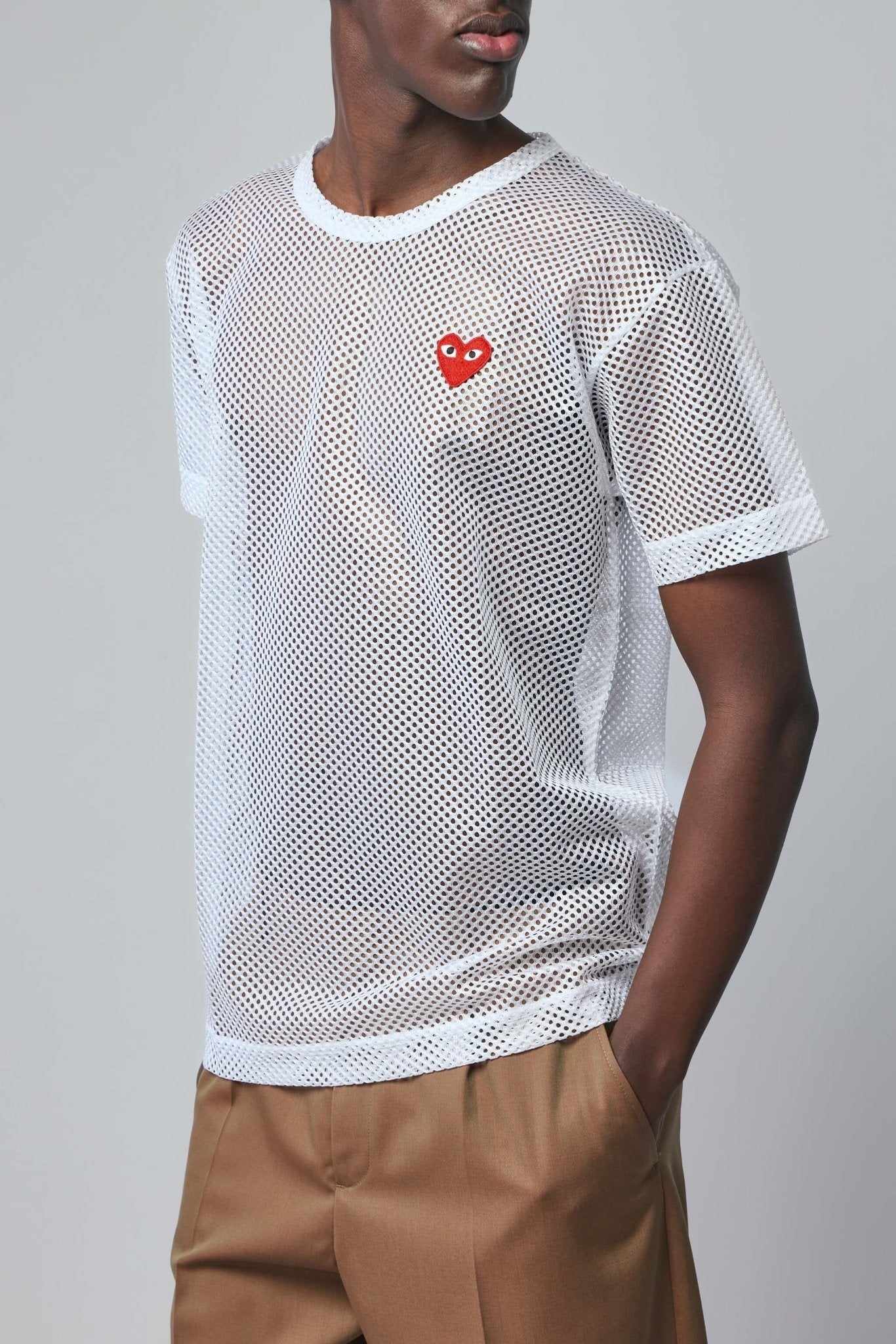 Mesh T-shirt Red Emblem