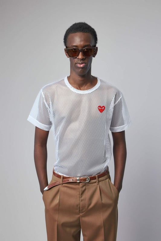 Mesh T-shirt Red Emblem