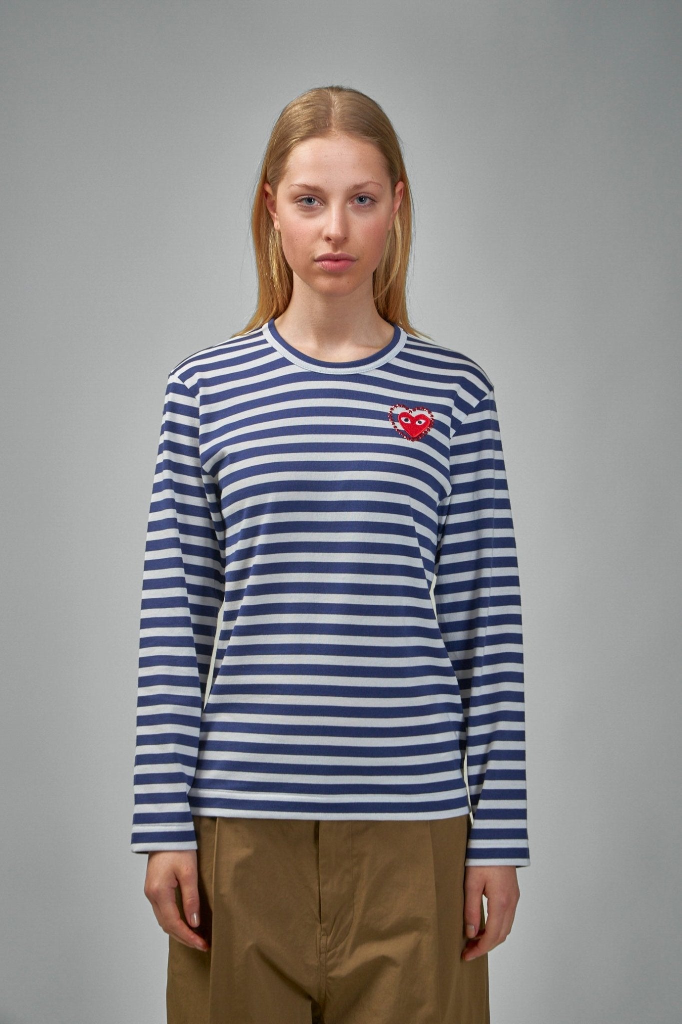 Metalstone Heart Striped Long Sleeve T-shirt