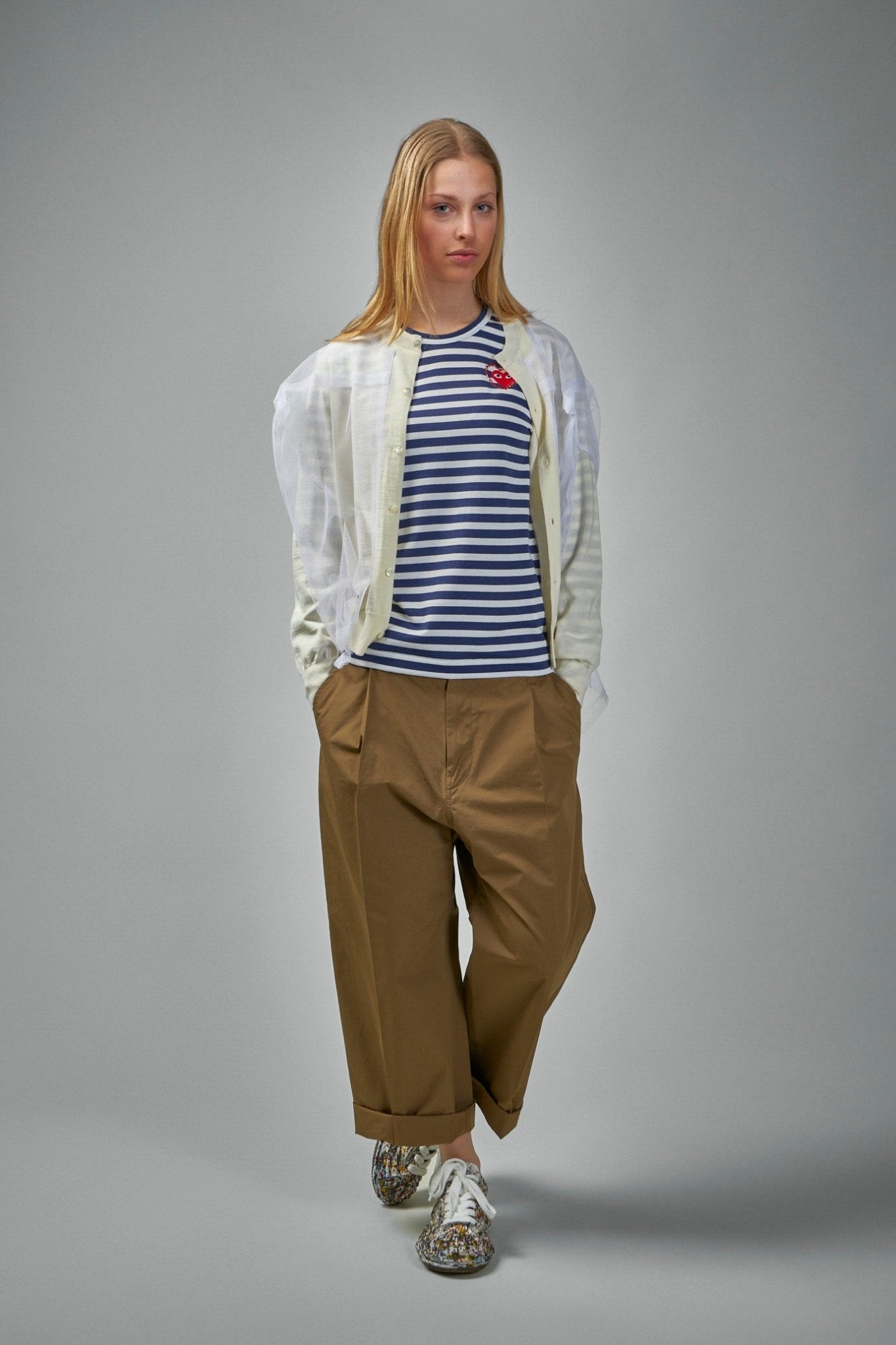 Metalstone Heart Striped Long Sleeve T-shirt