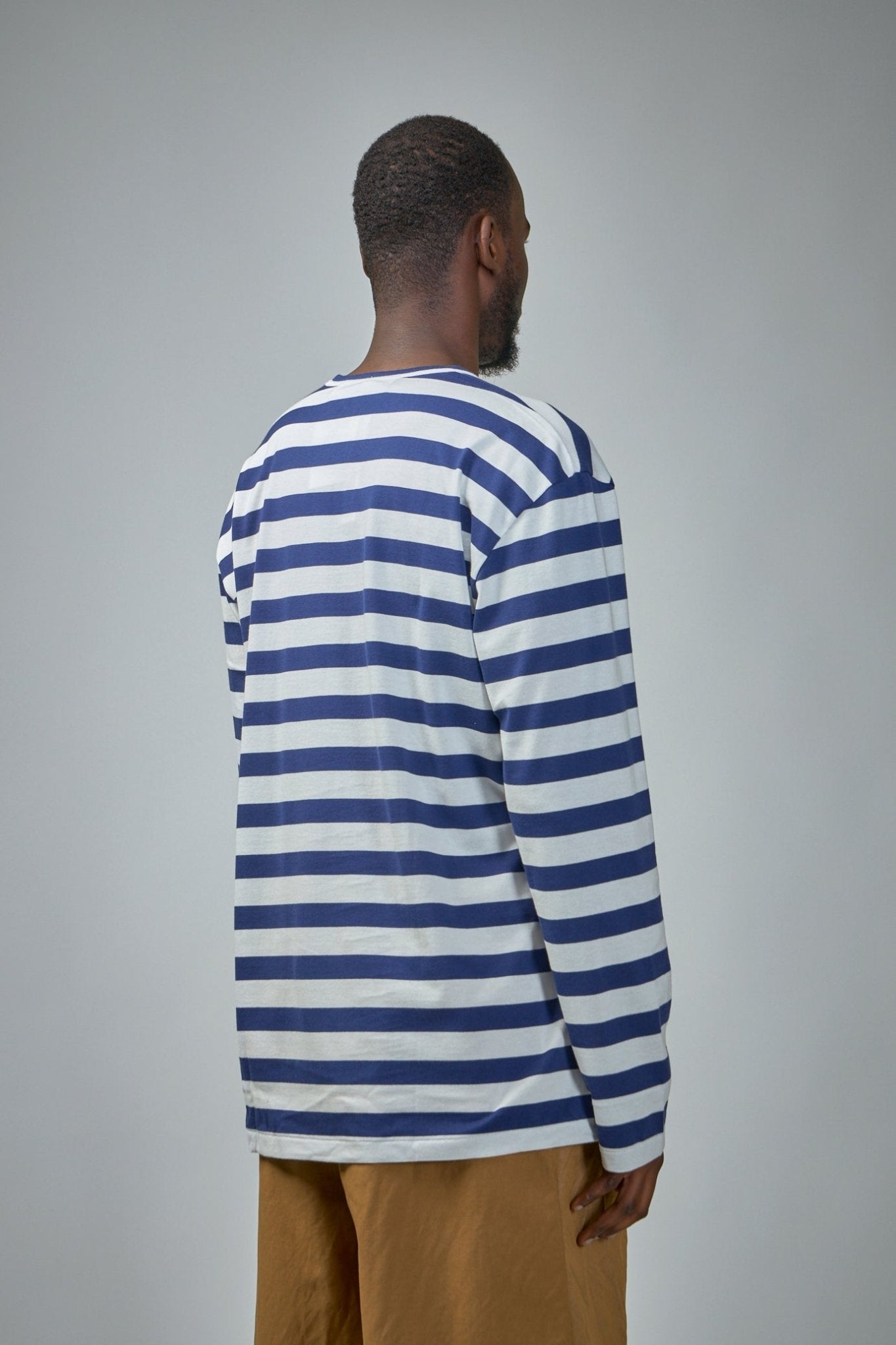 Stripe Emblem X Rhinestone Long Sleeve Tee