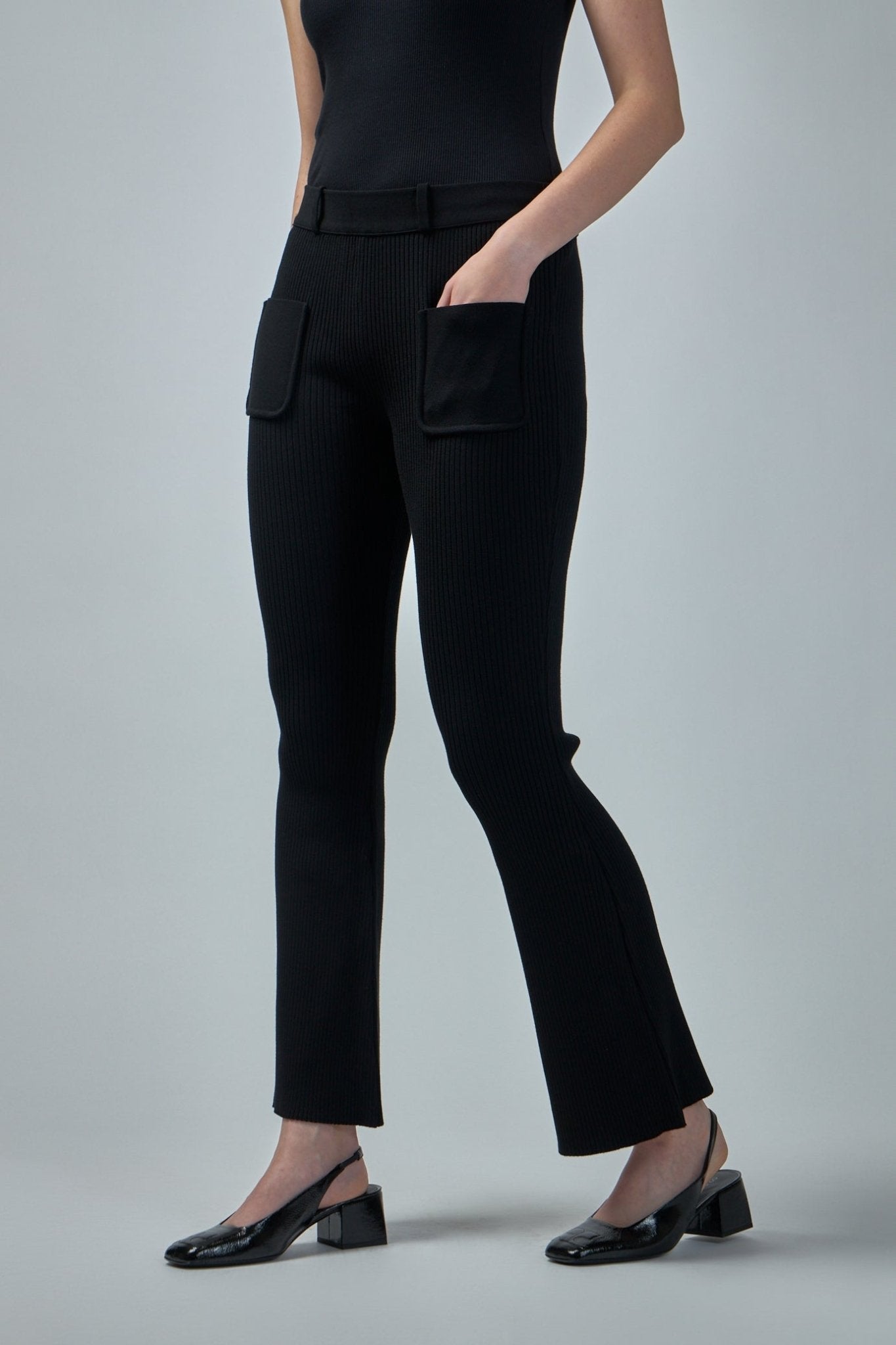 2-pocket Rib Knit Pants