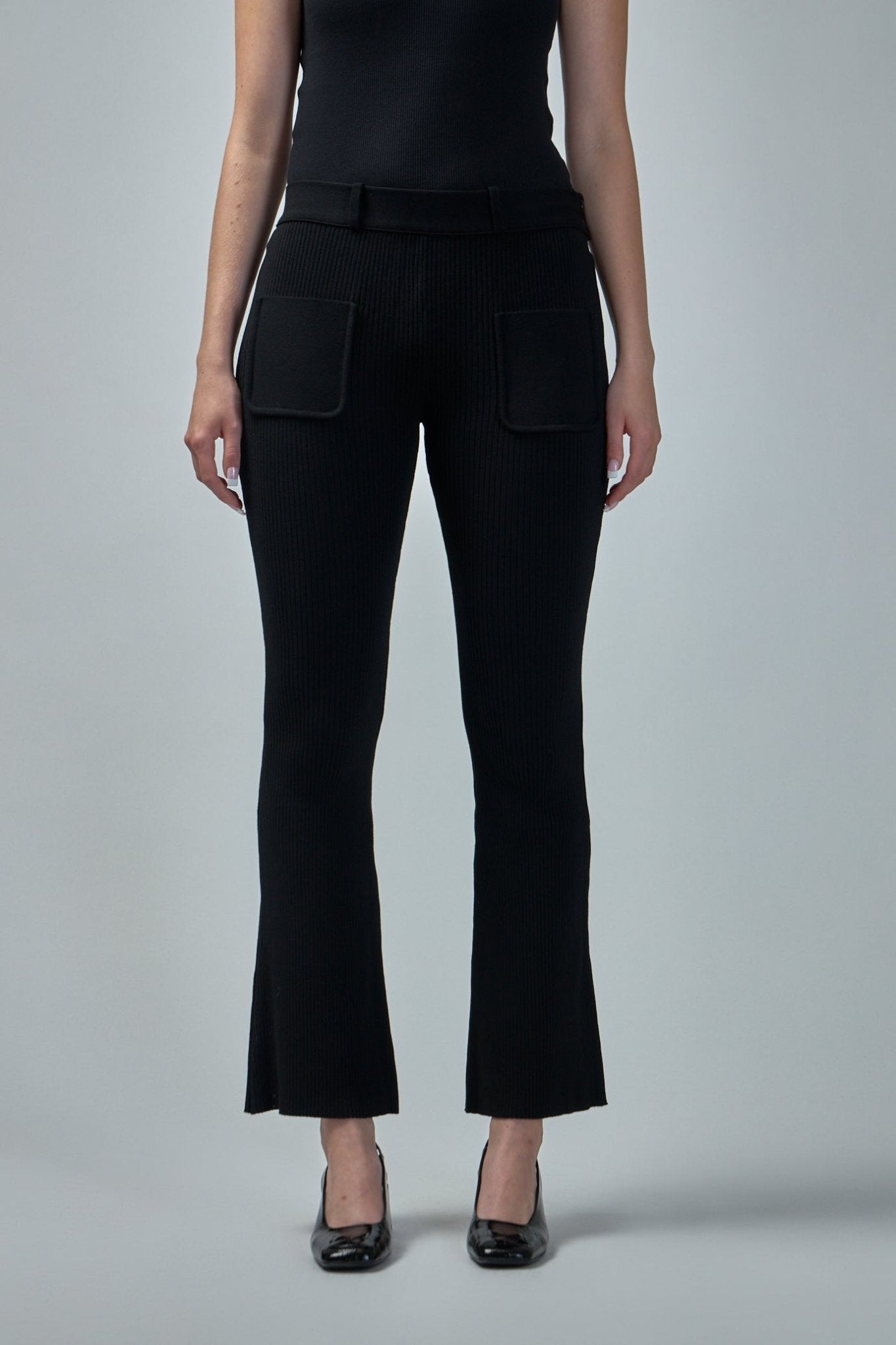 2-pocket Rib Knit Pants