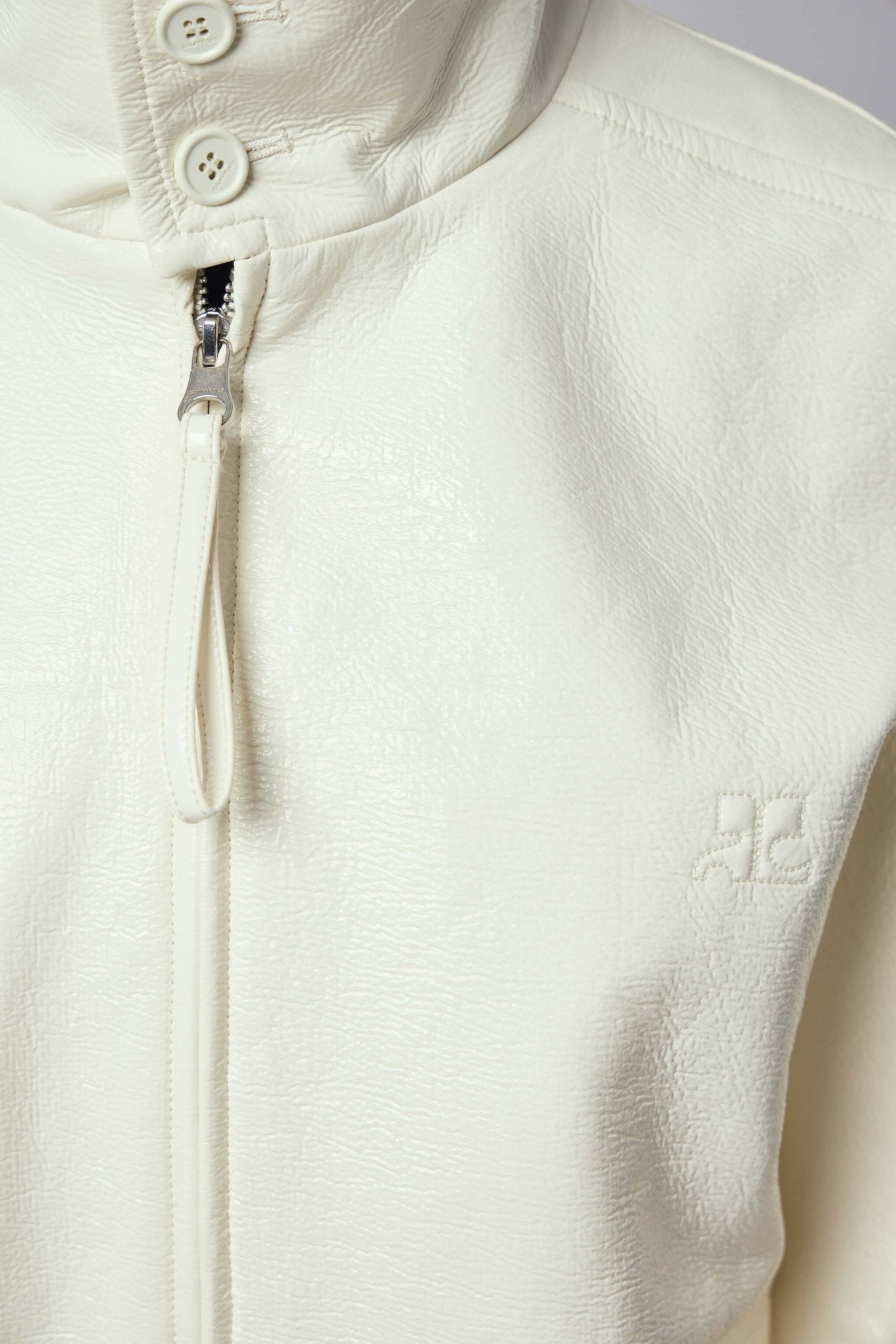 Vinyl Zipped Bomber Jacket