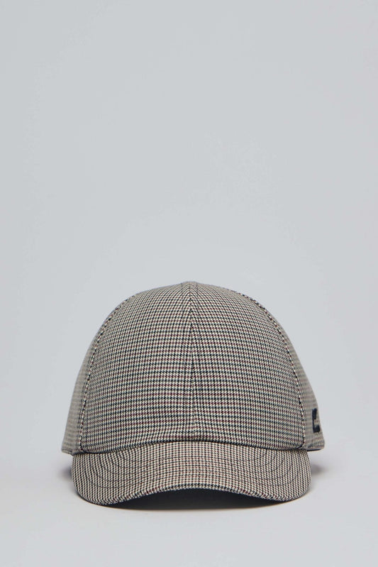 Houndstooth Short Cap