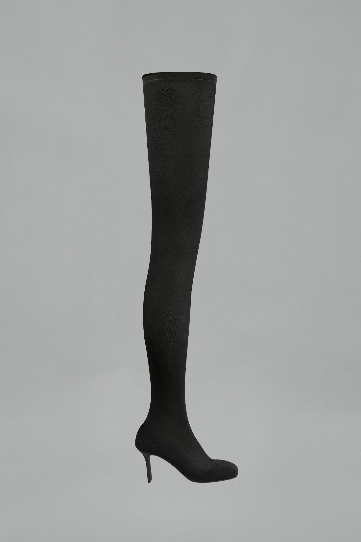 Square Toe Mesh Thigh High Boots