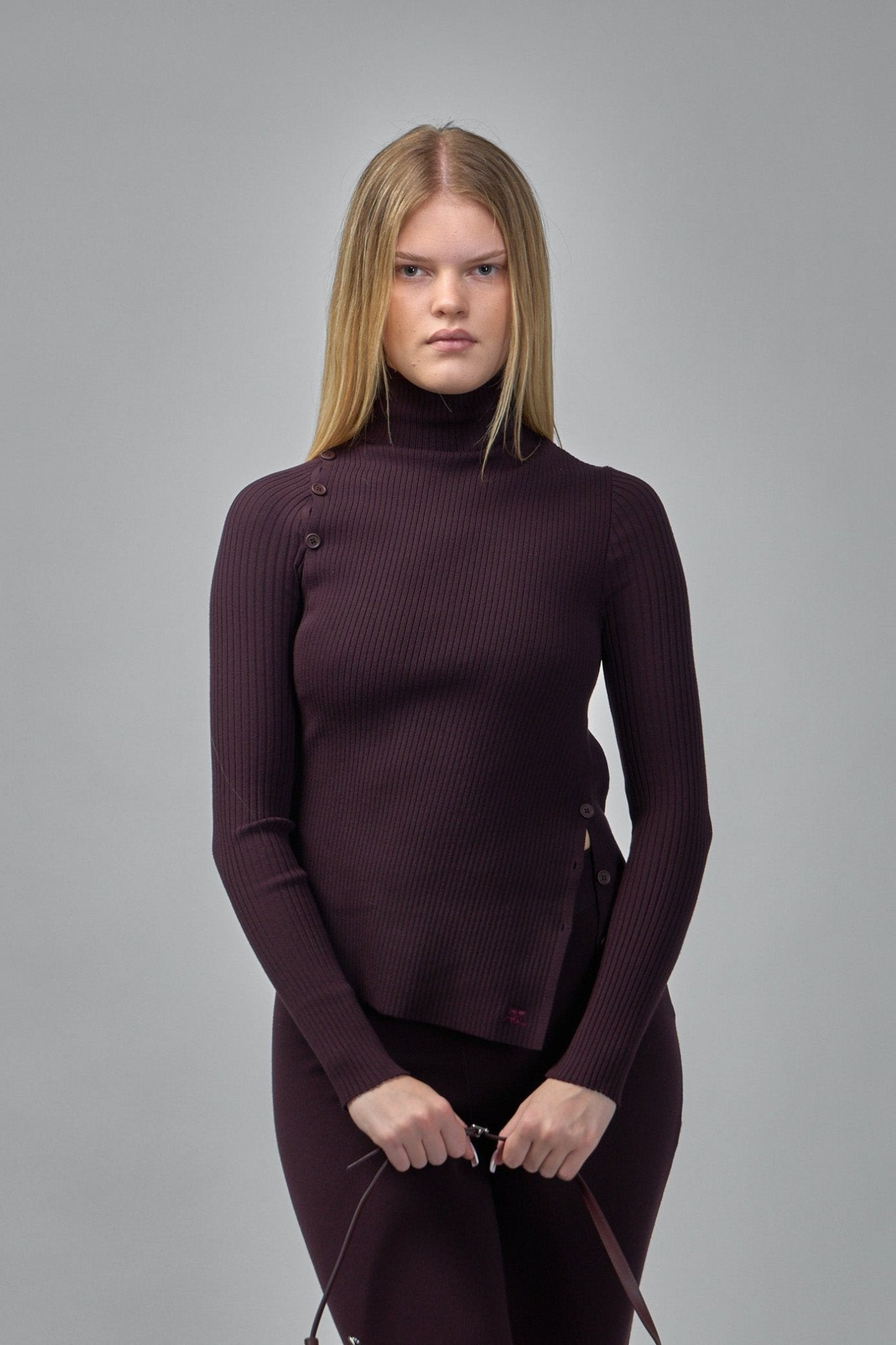 Oblique Buttoned Jumper