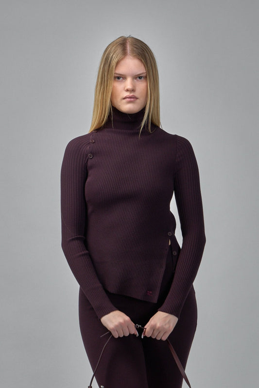 Oblique Buttoned Jumper