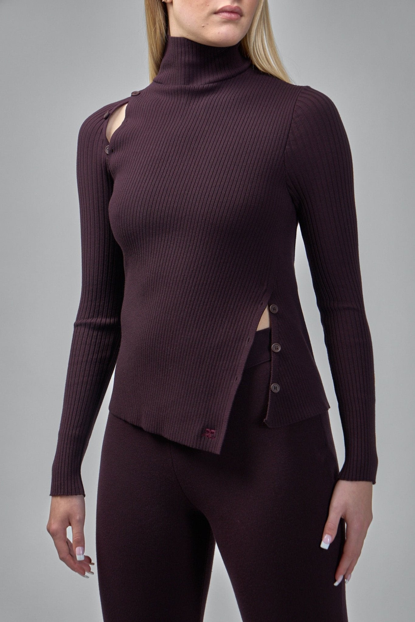 Oblique Buttoned Jumper