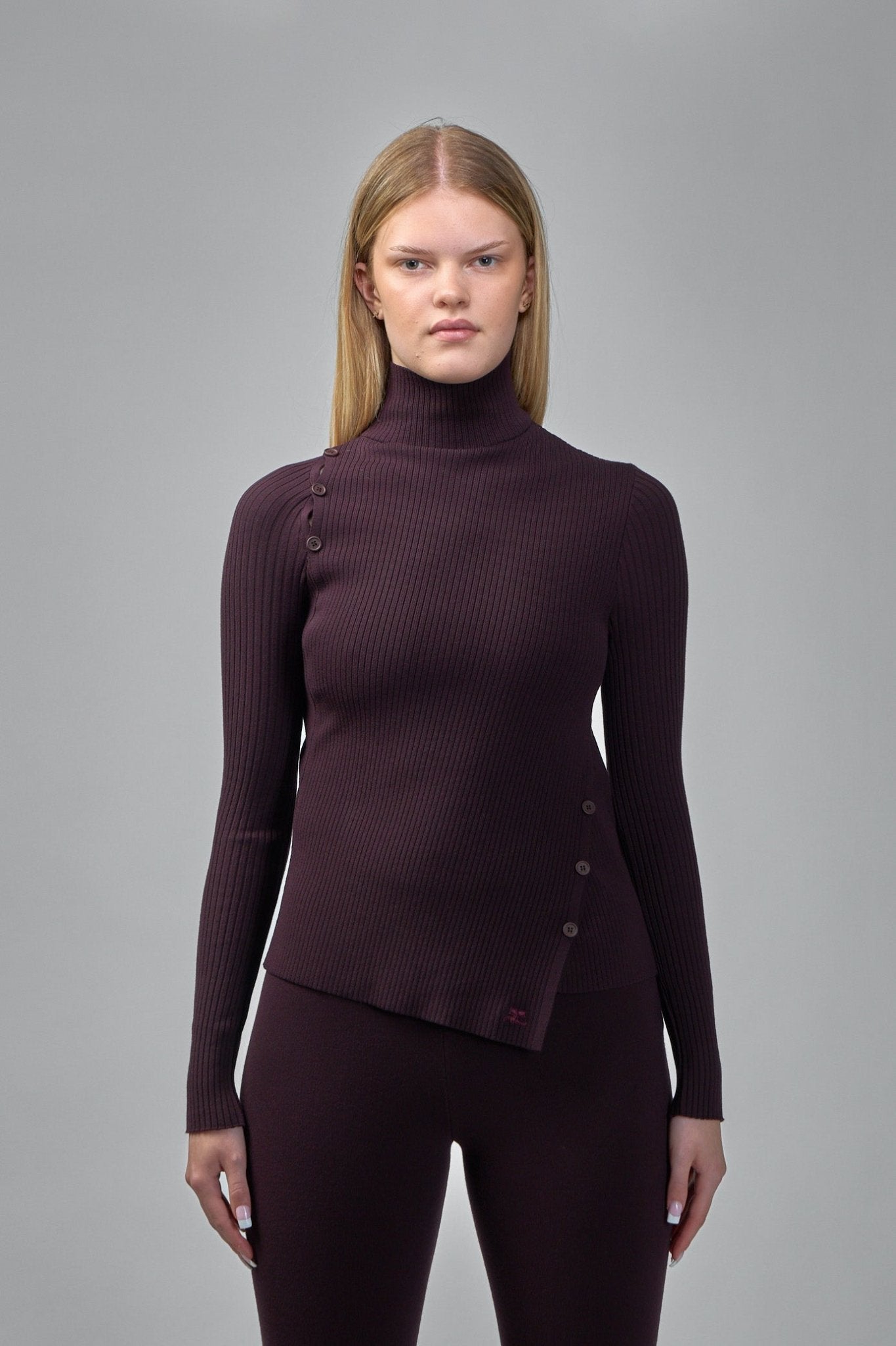 Oblique Buttoned Jumper