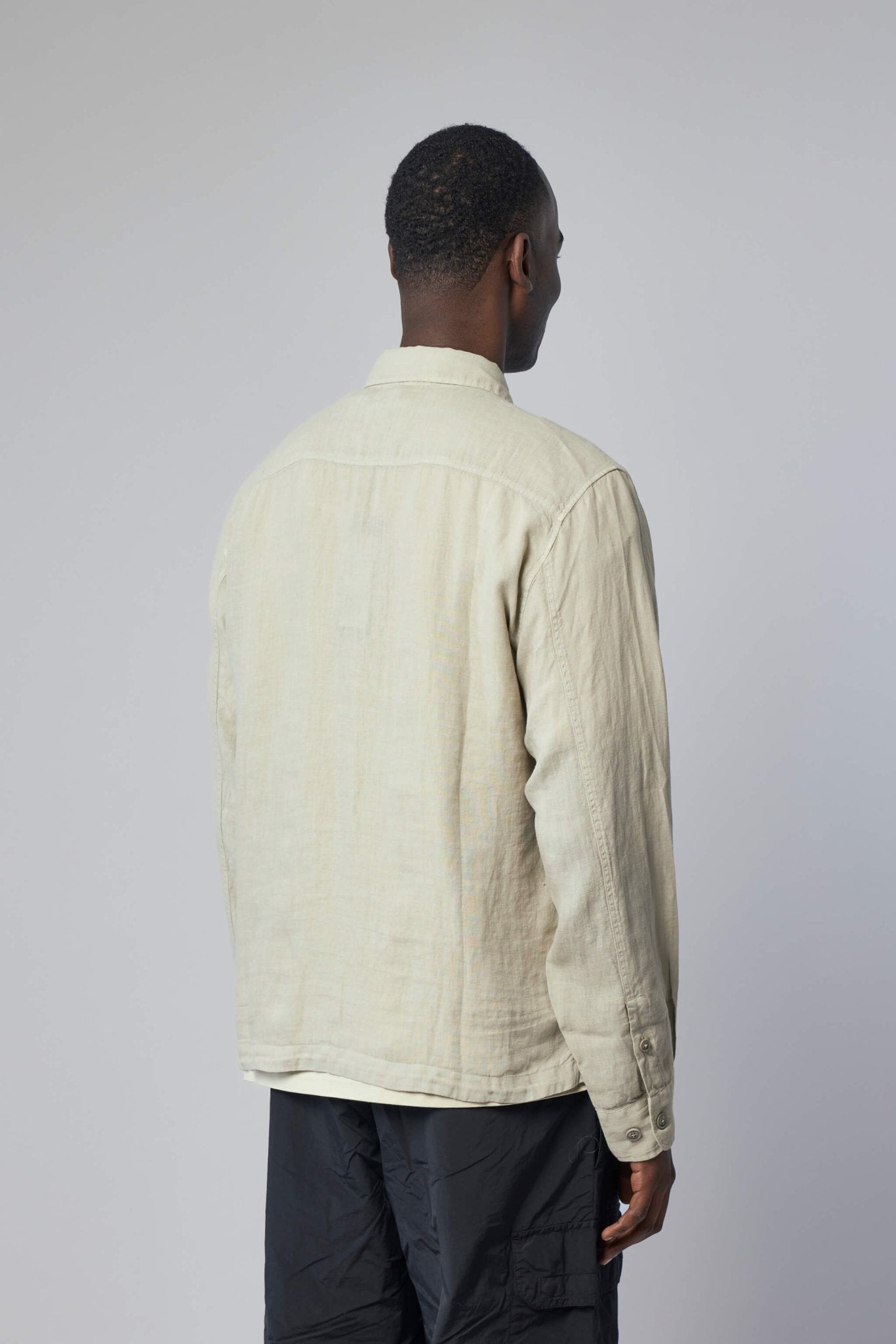 Linen Long Sleeve Button Lens Shirt