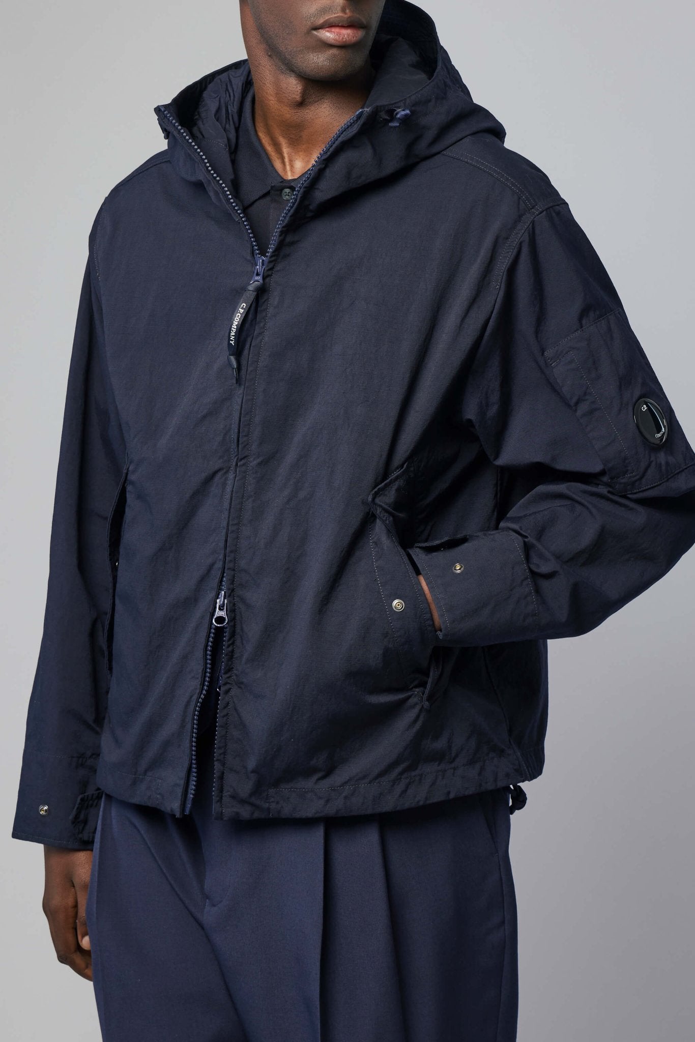 Twill Hooded Lens Jacket