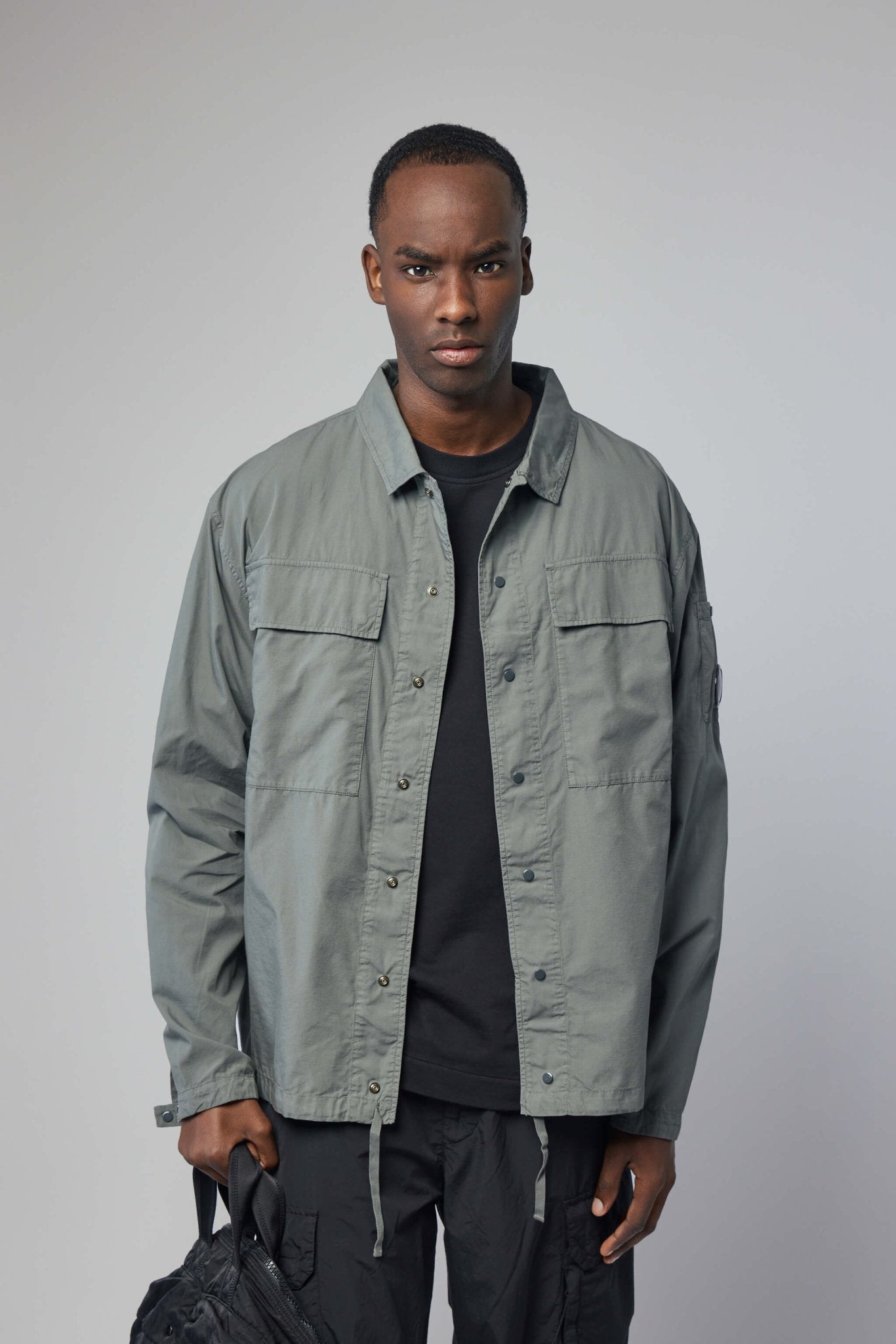 Cotton Rip-stop Boxy Overshirt