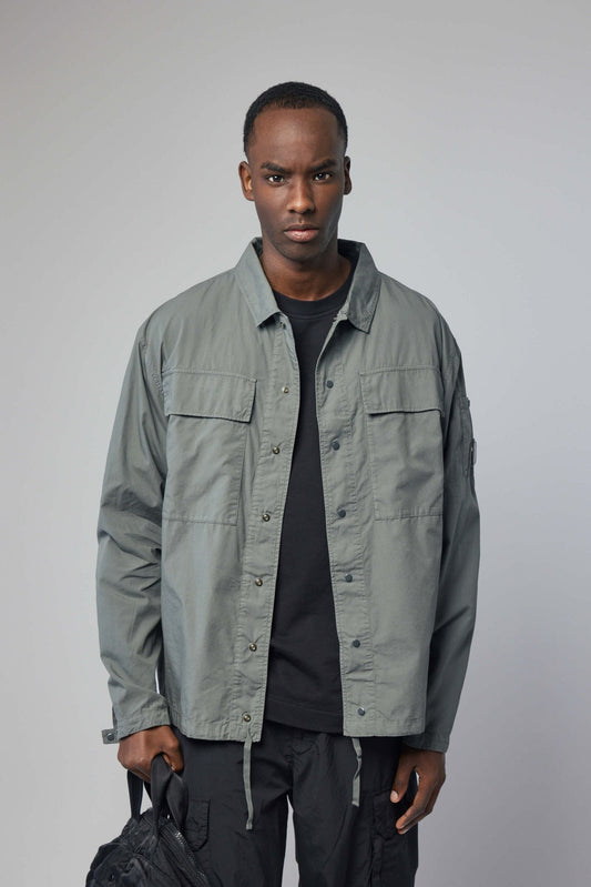 Cotton Rip-stop Boxy Overshirt