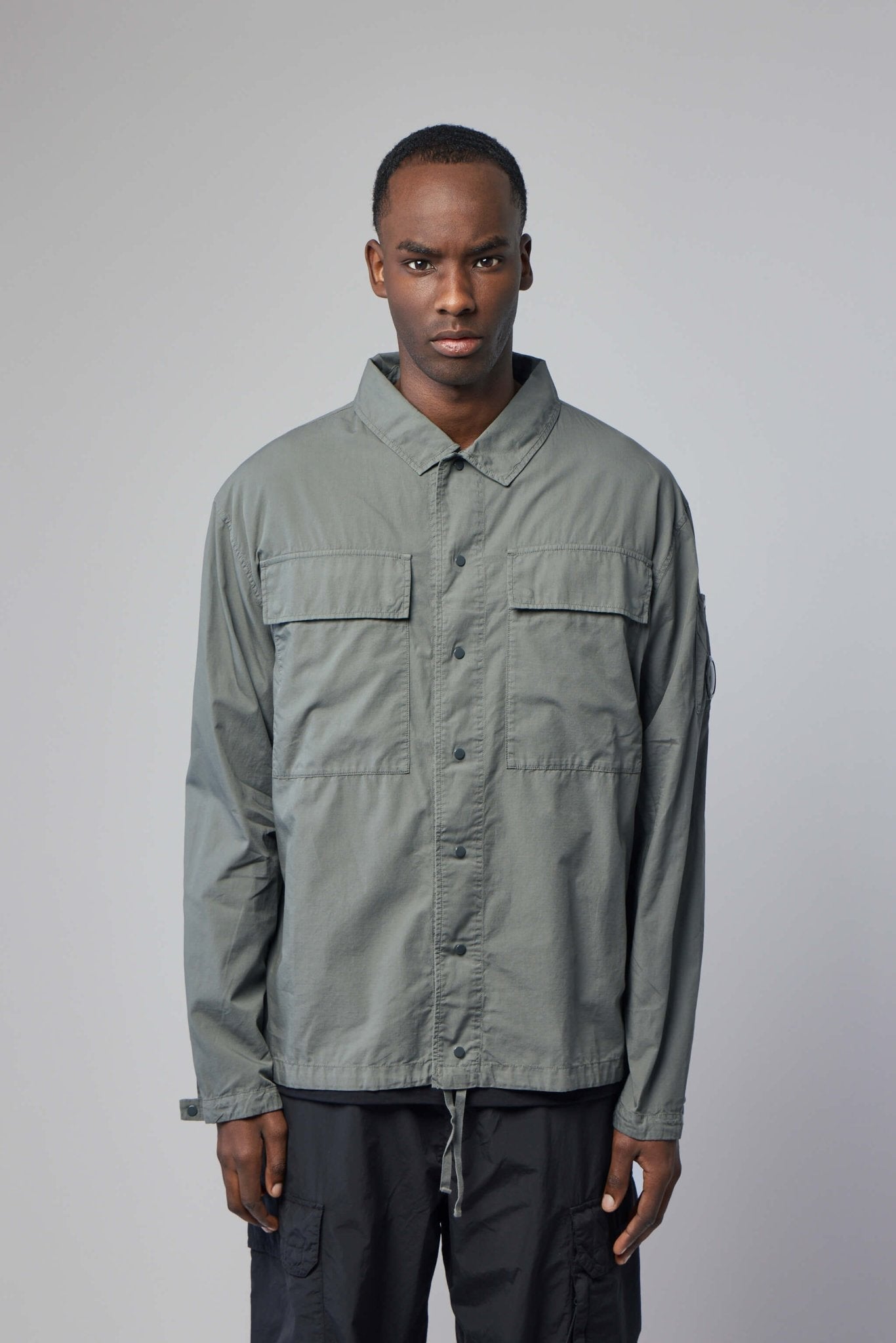 Cotton Rip-stop Boxy Overshirt