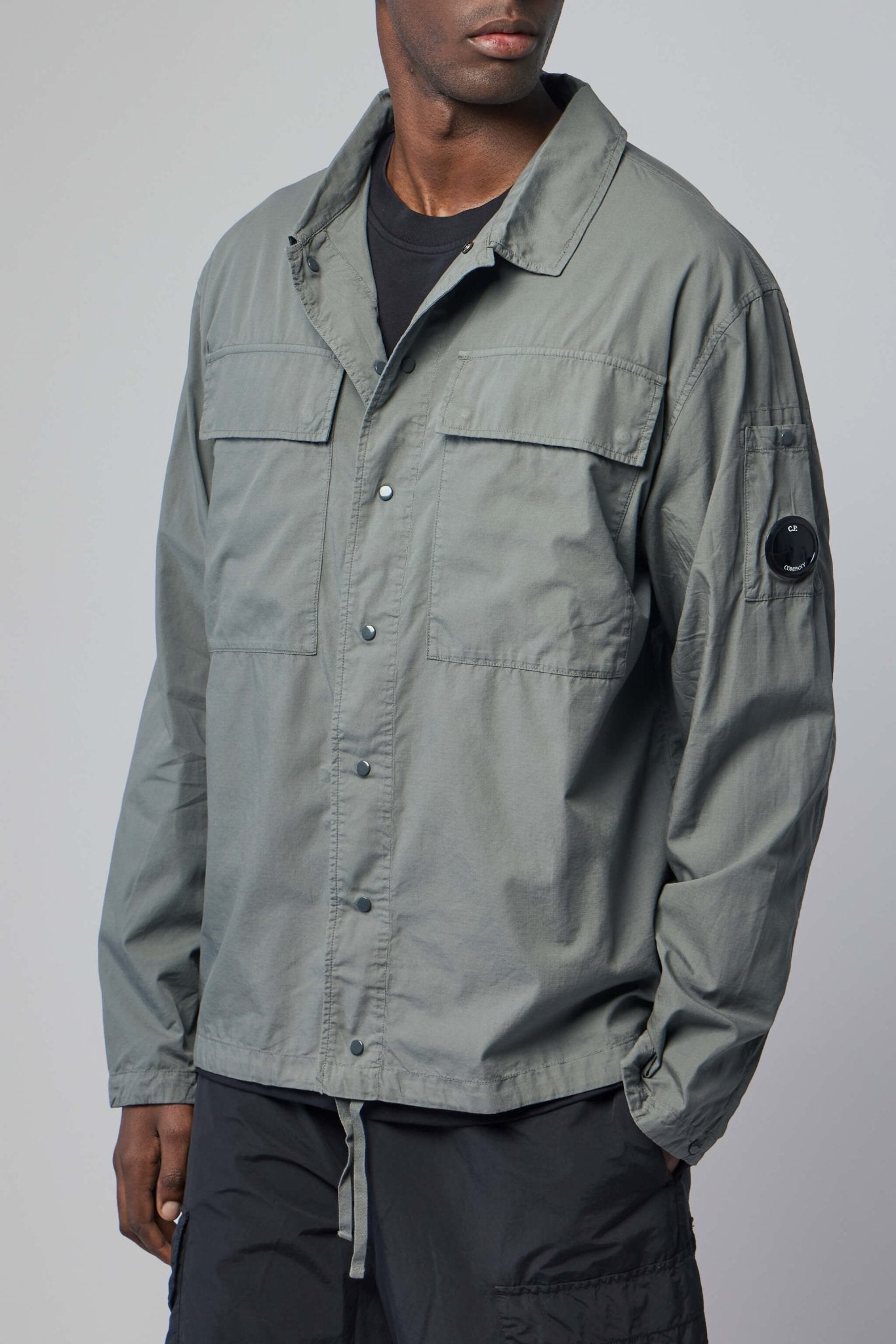 Cotton Rip-stop Boxy Overshirt