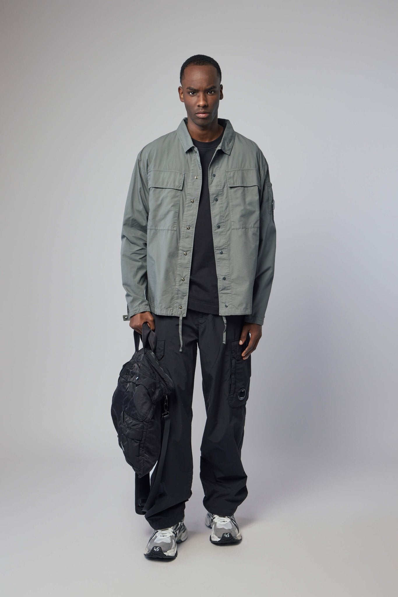 Cotton Rip-stop Boxy Overshirt