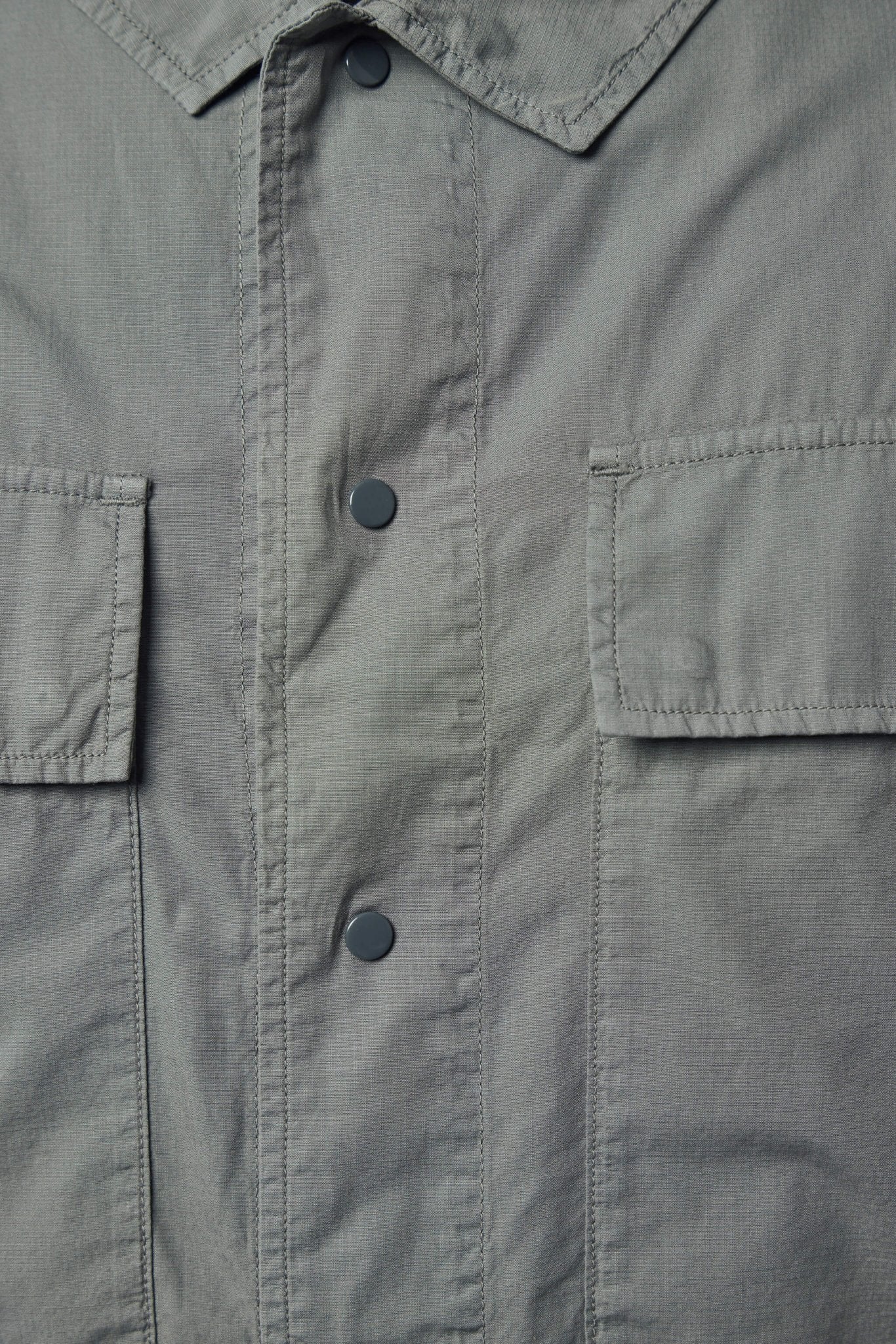 Cotton Rip-stop Boxy Overshirt