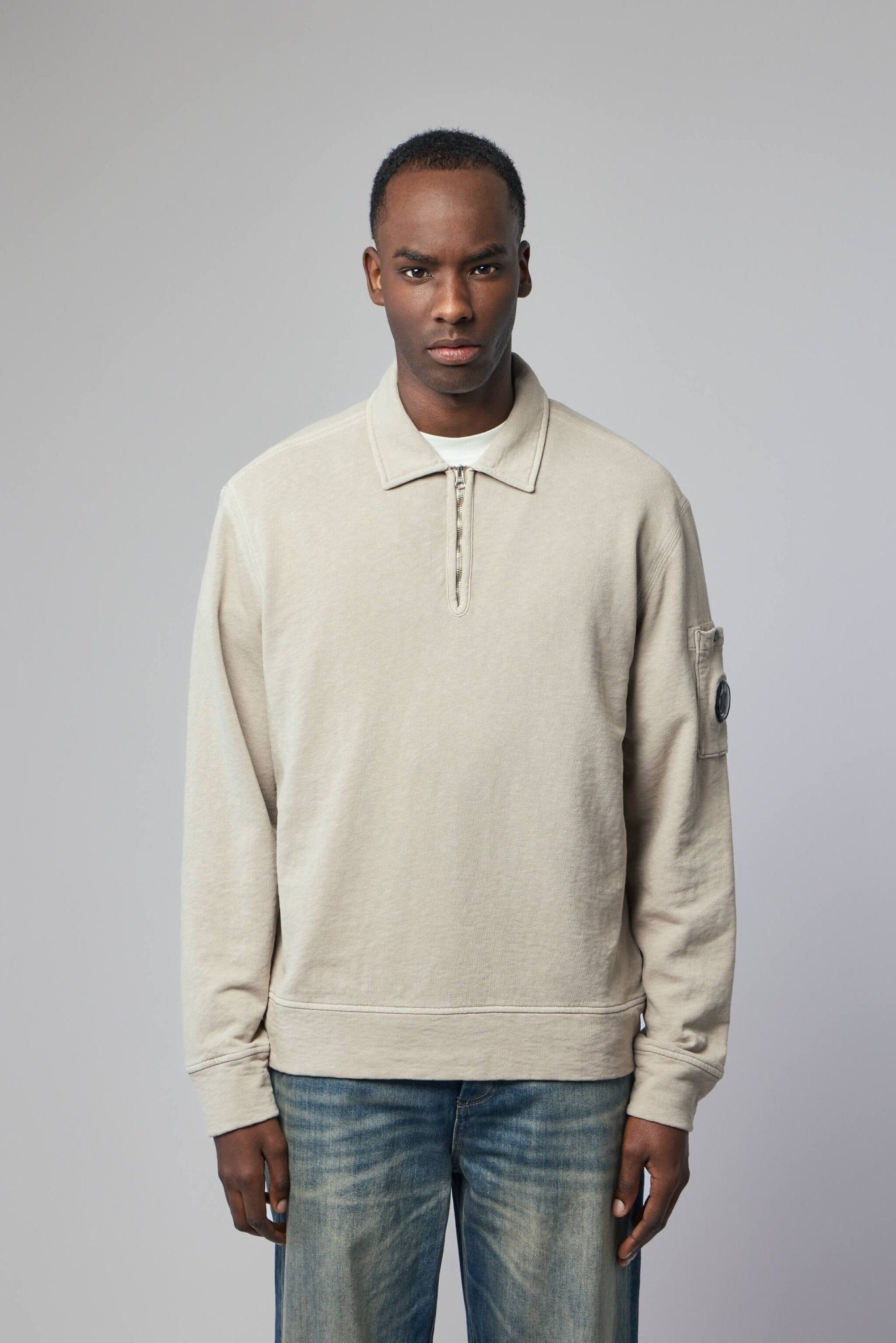 Polo Collar Sweatshirt
