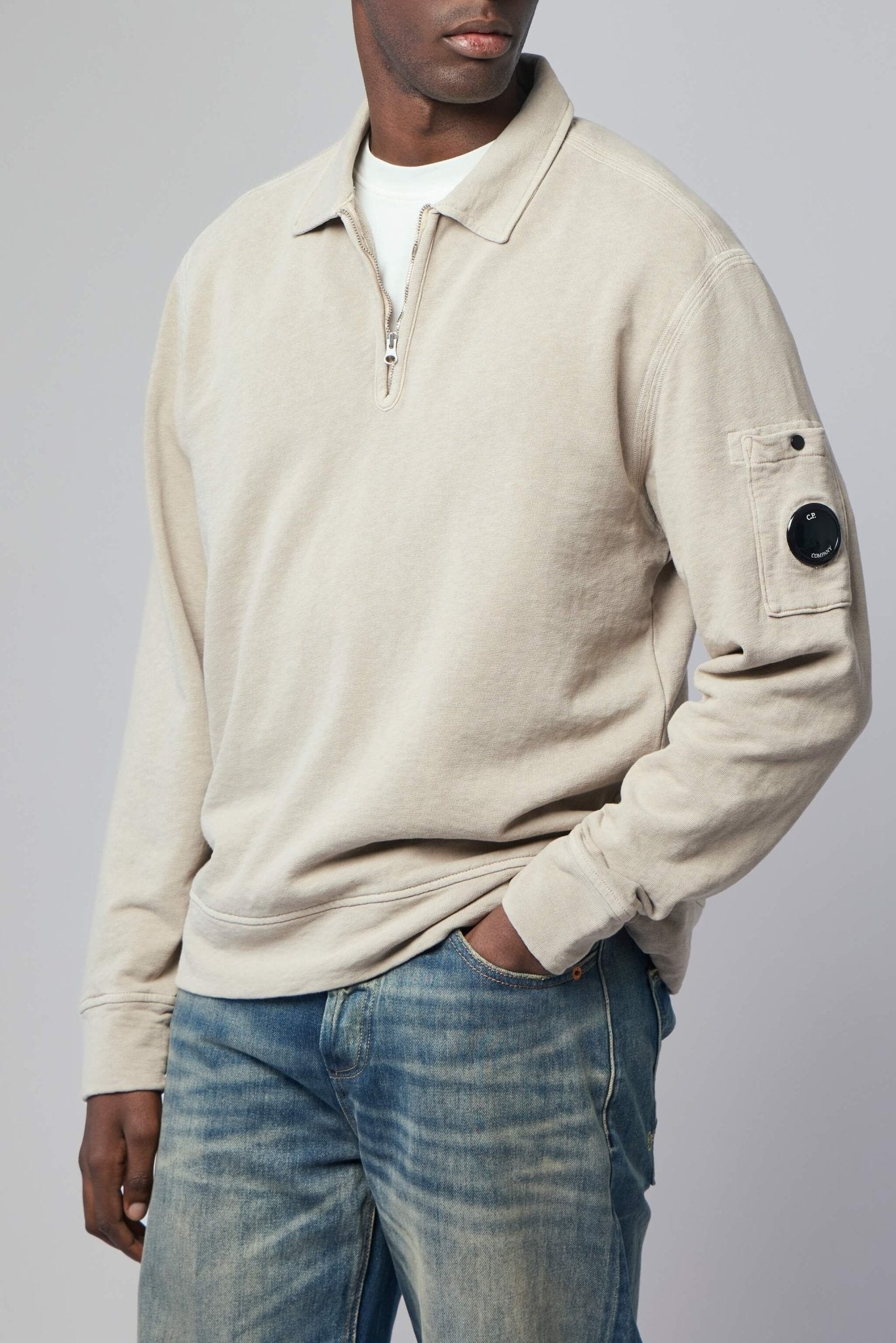 Polo Collar Sweatshirt