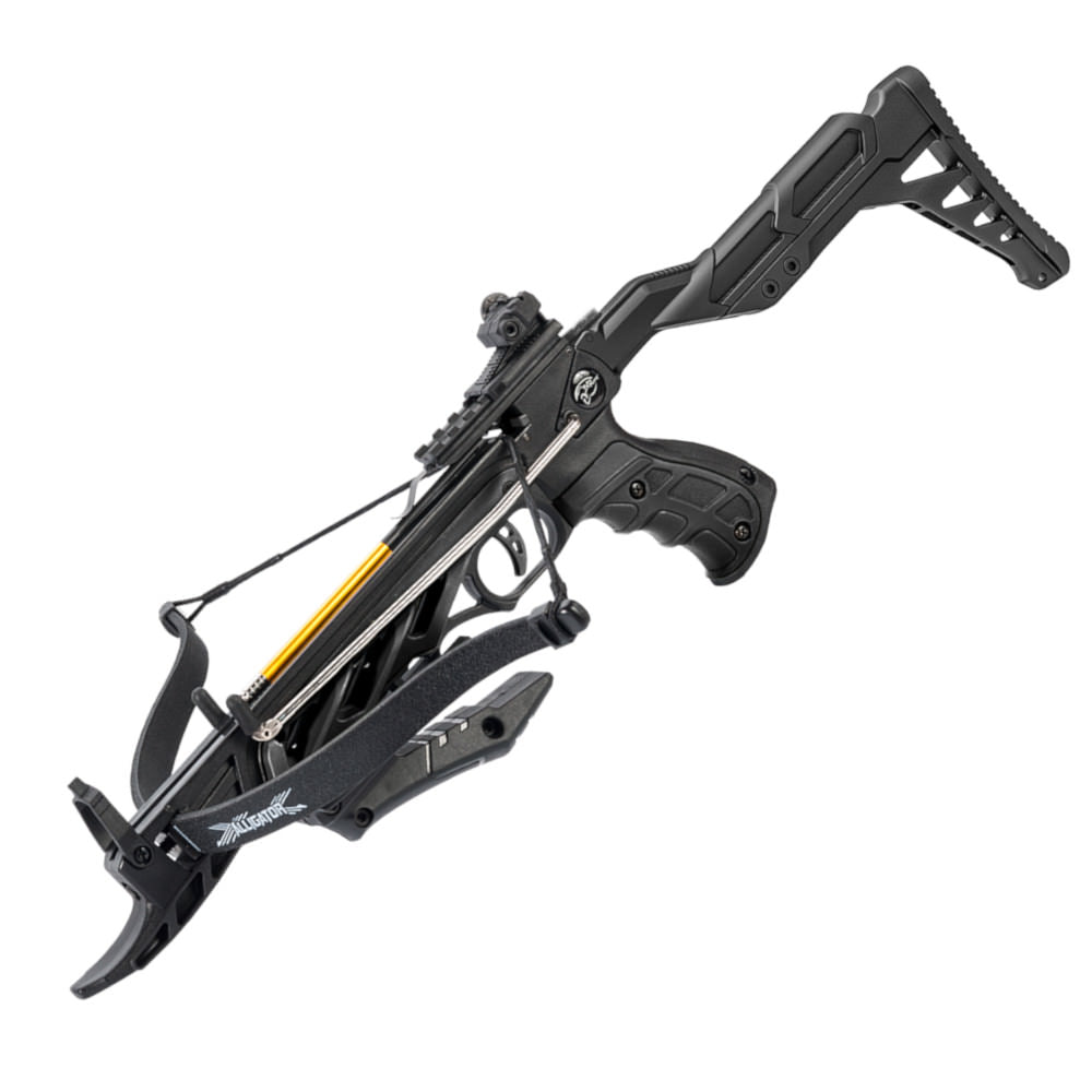 80lb Self Cocking Pistol GRIP Black CrossBow with Adjustable Stock - TOPHATTER'S ARMORY DEALS