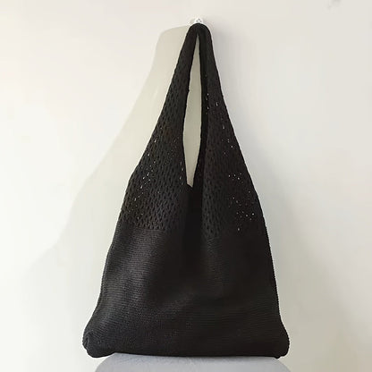 Crochet Knit Mesh Tote Shoulder Bag, 22.8 Inch