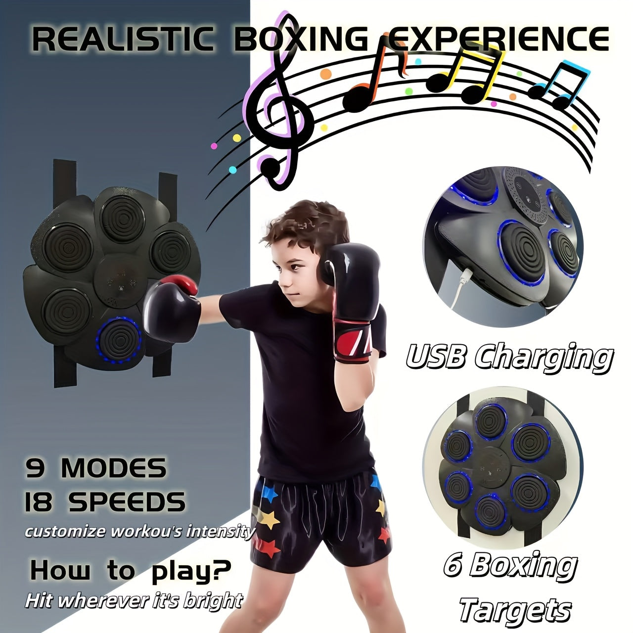 Electric Punch Machine Wireless 9 Modes 18 Speeds