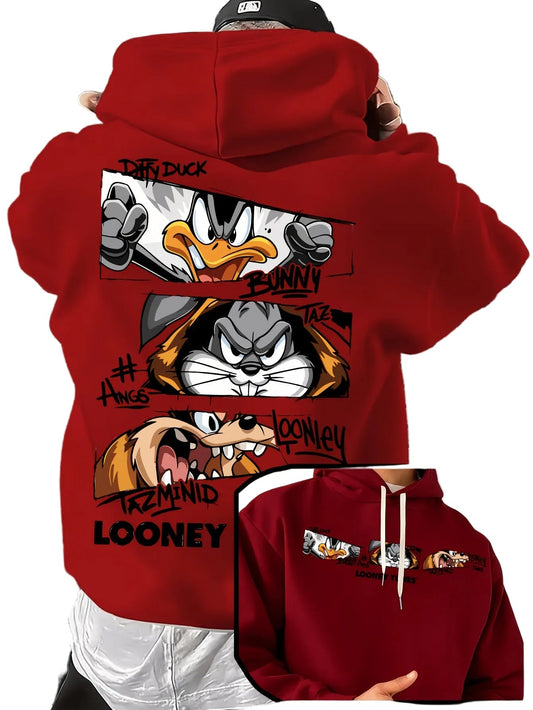 Cartoon Character Print Hoodie