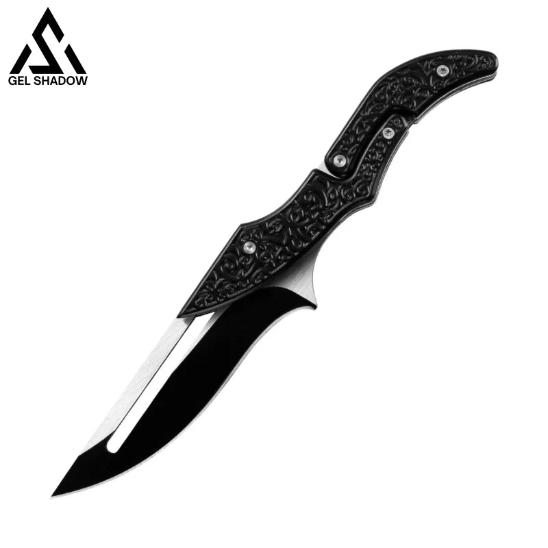 Damascus Steel Transformable Mechanical Magic knife-GS33