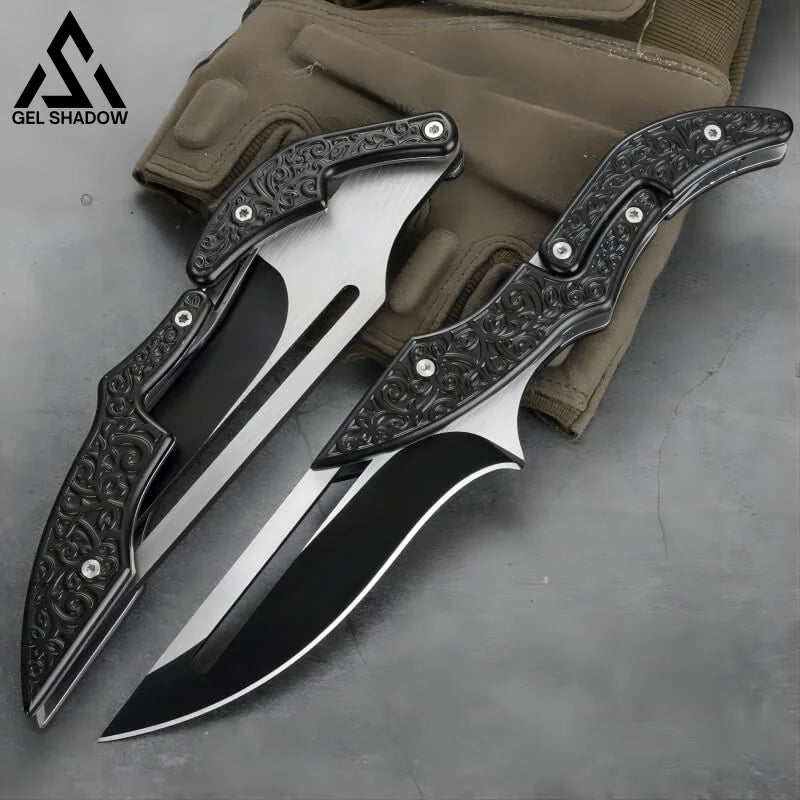 Damascus Steel Transformable Mechanical Magic knife-GS33