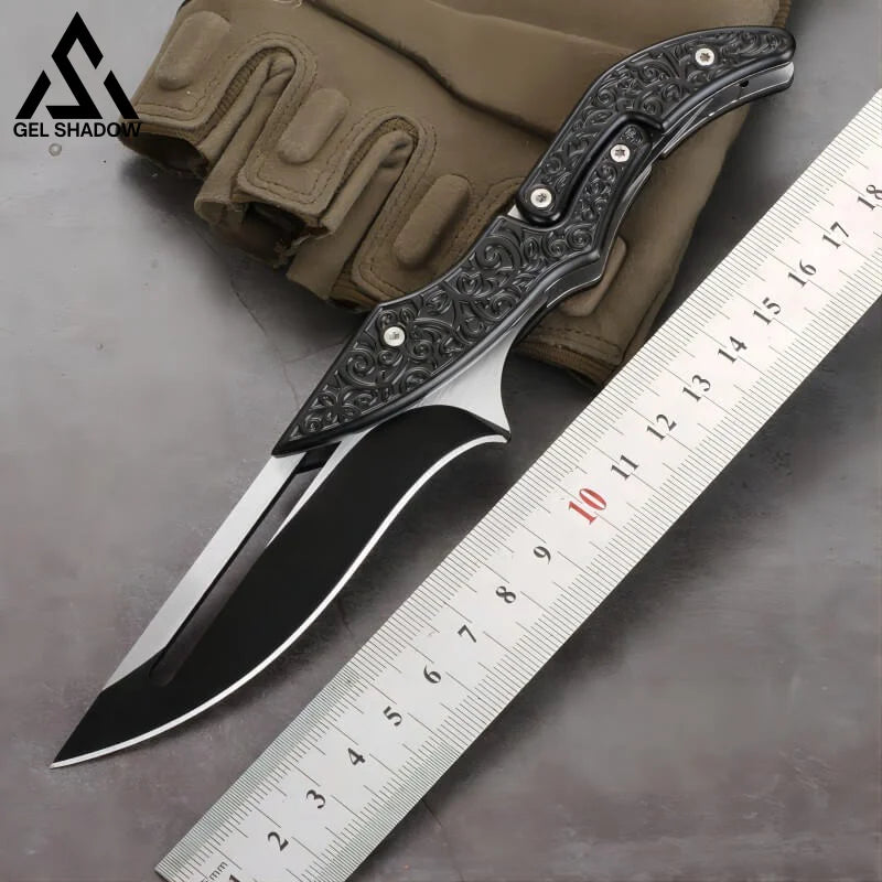 Damascus Steel Transformable Mechanical Magic knife-GS33