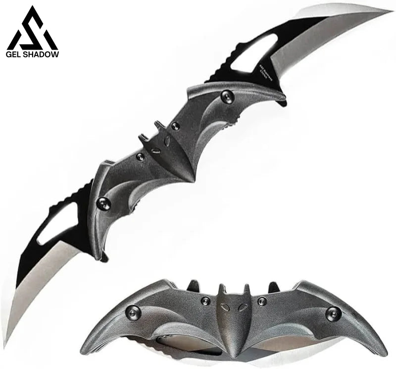 Dark Bat Knight Double Blade Folding Pocket Knife-GS39