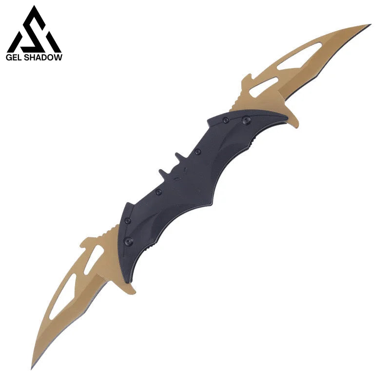 Dark Bat Knight Double Blade Folding Pocket Knife-GS39