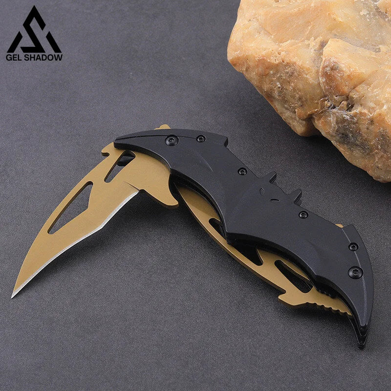 Dark Bat Knight Double Blade Folding Pocket Knife-GS39