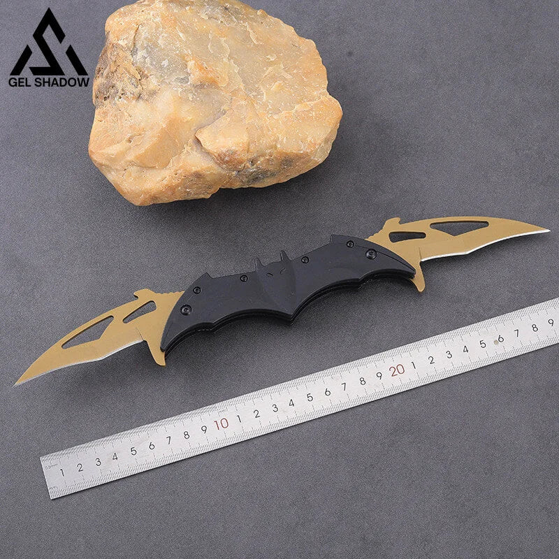 Dark Bat Knight Double Blade Folding Pocket Knife-GS39