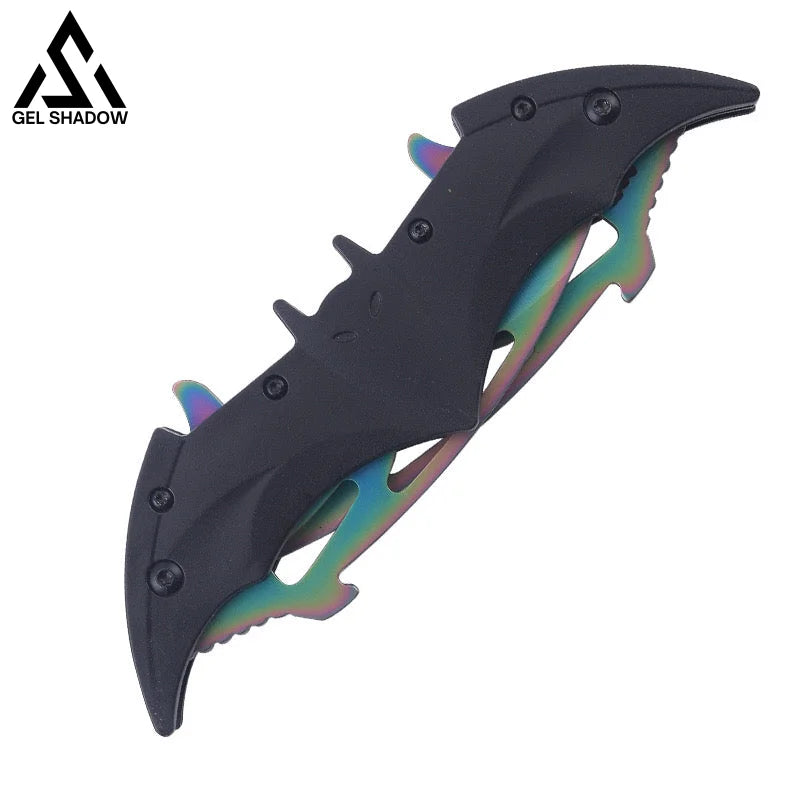 Dark Bat Knight Double Blade Folding Pocket Knife-GS39