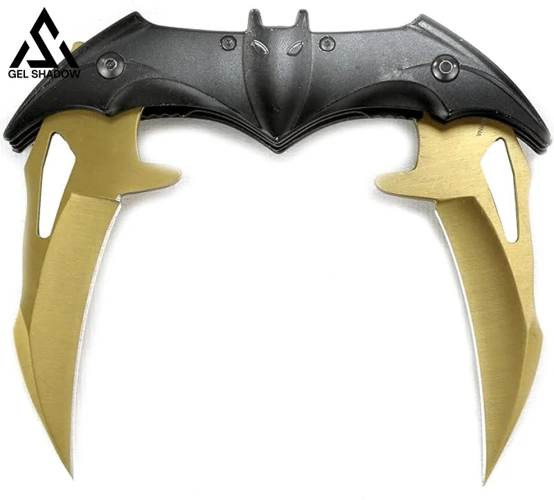 Dark Bat Knight Double Blade Folding Pocket Knife-GS39