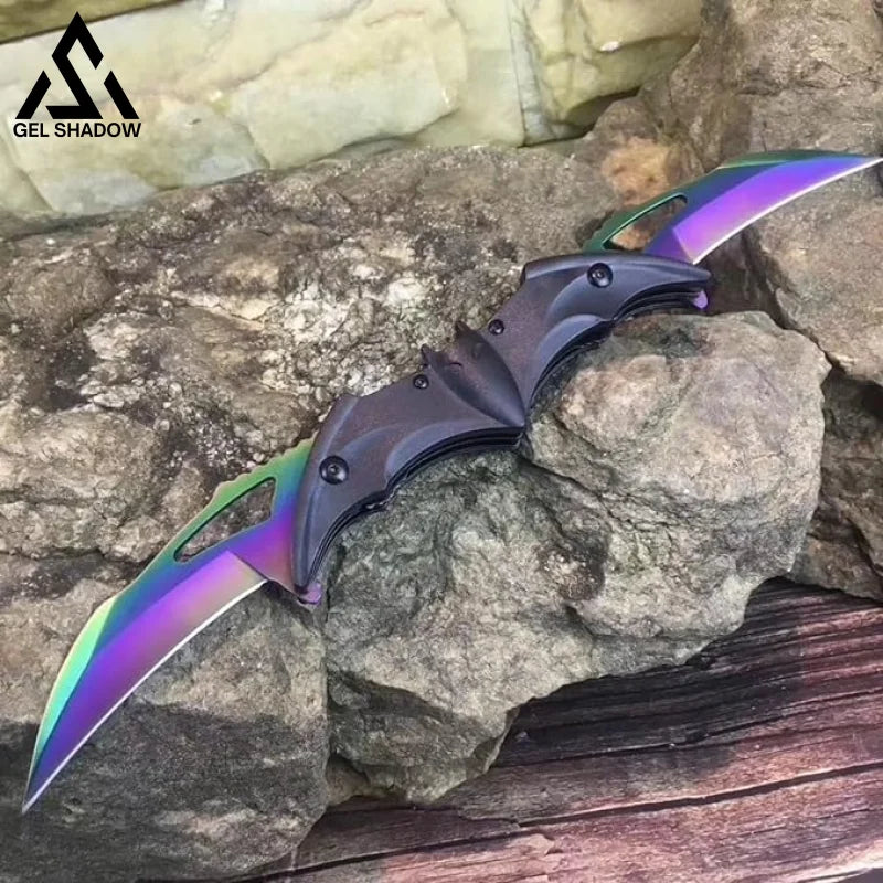 Dark Bat Knight Double Blade Folding Pocket Knife-GS39