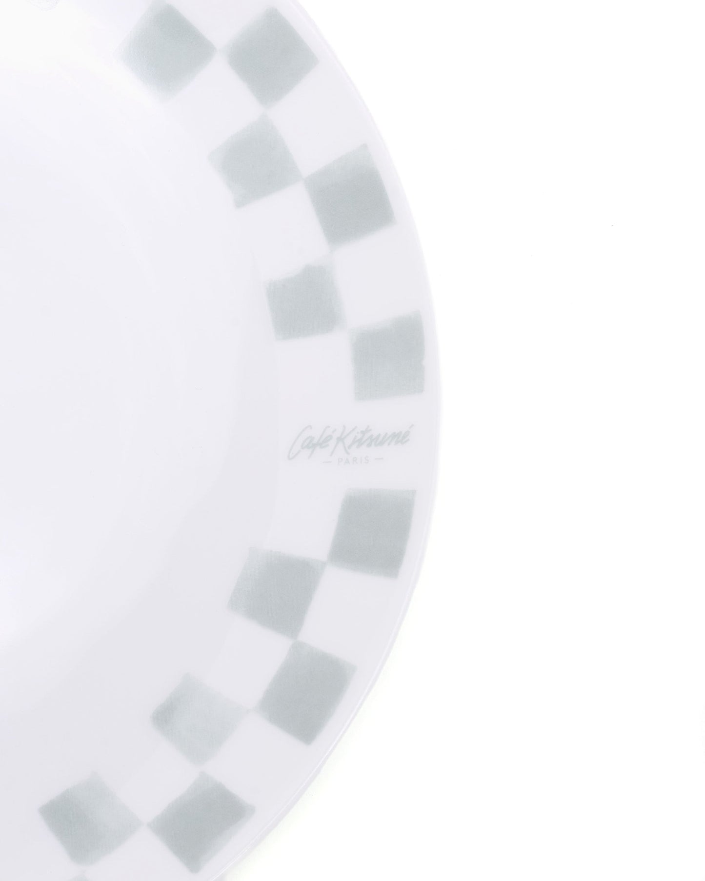 Café Kitsuné Checkerboard Porcelain Desert Plate