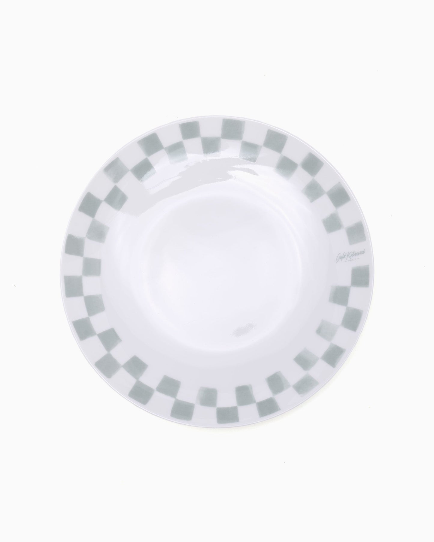 Café Kitsuné Checkerboard Porcelain Desert Plate